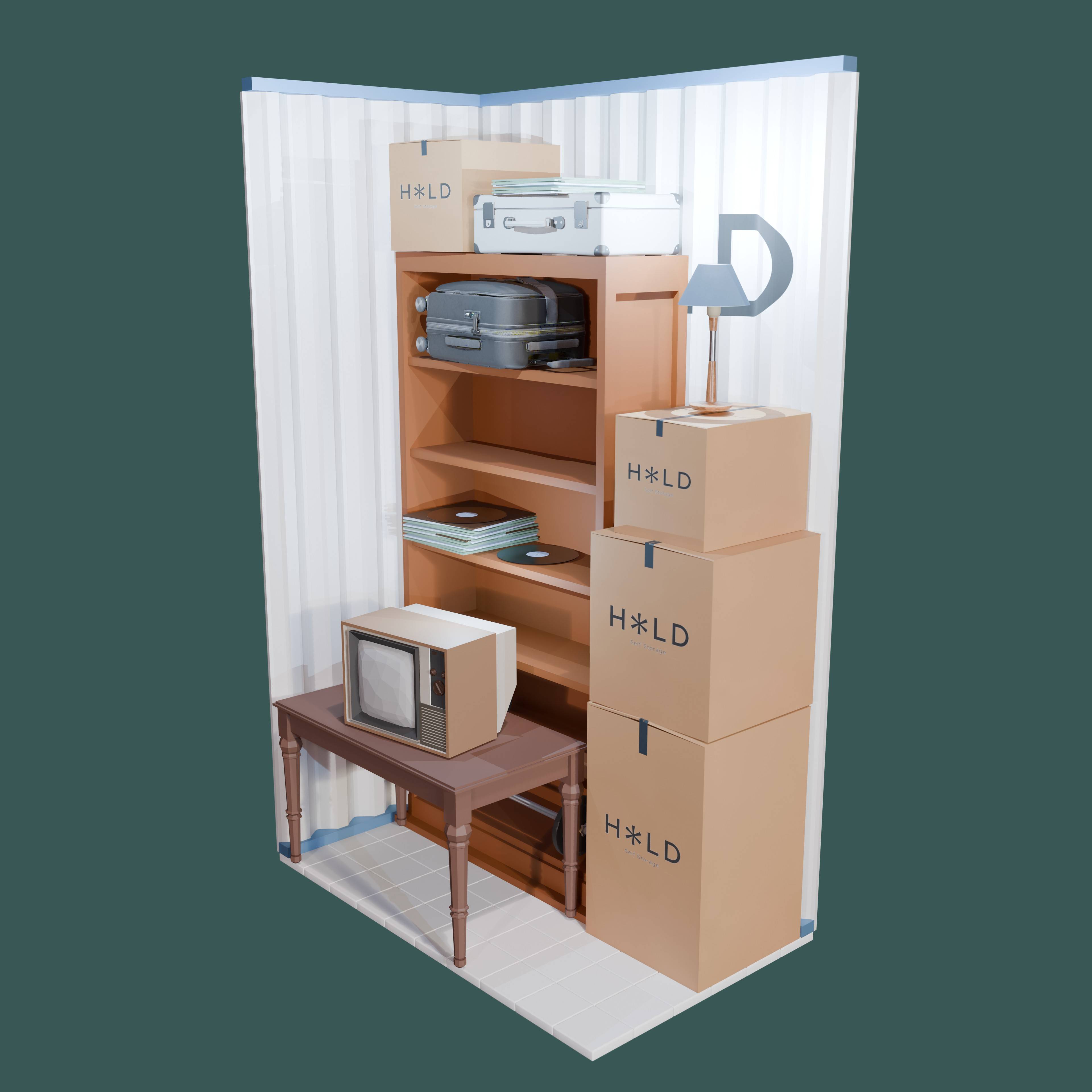 3d image of 5x5 storage unit
