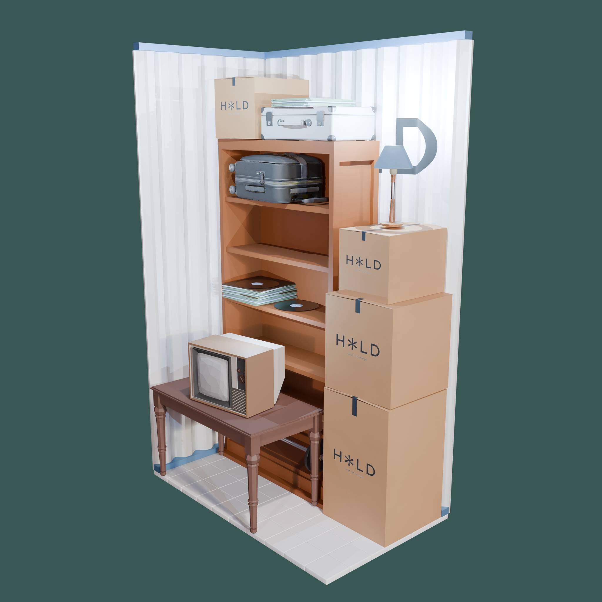 3d image of 5x5 storage unit