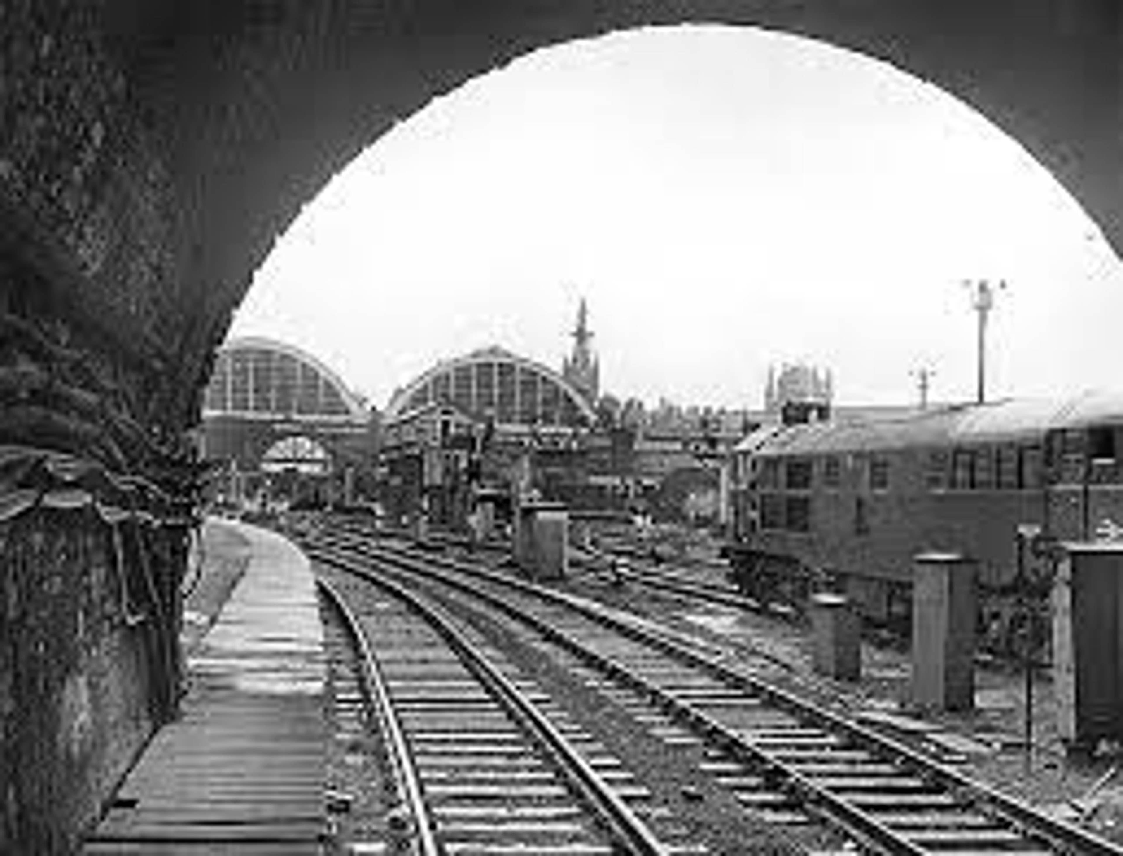 Aerial view of Kings Cross Central Development and York Way
