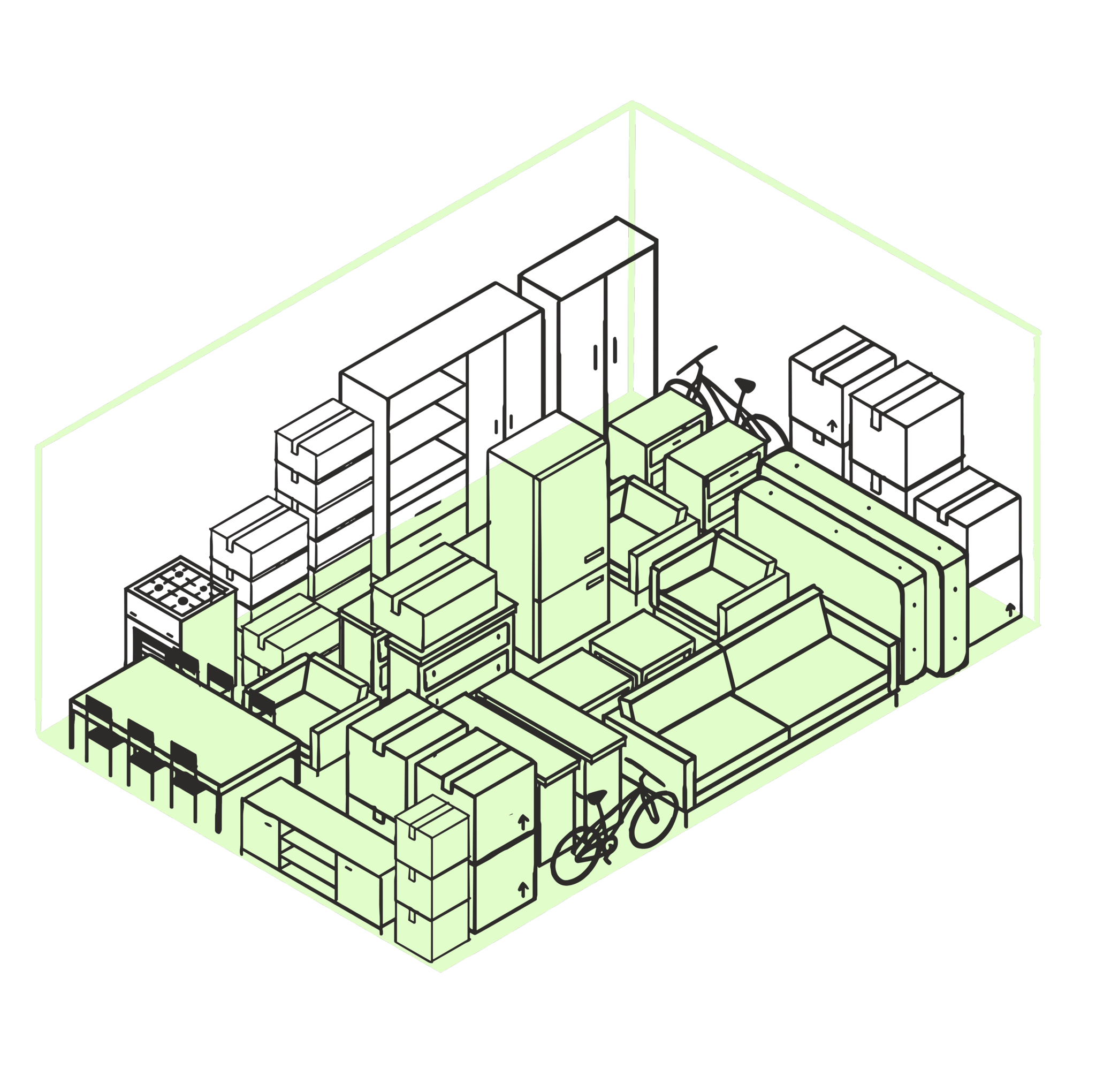 extra extra large HOLD storage unit diagram