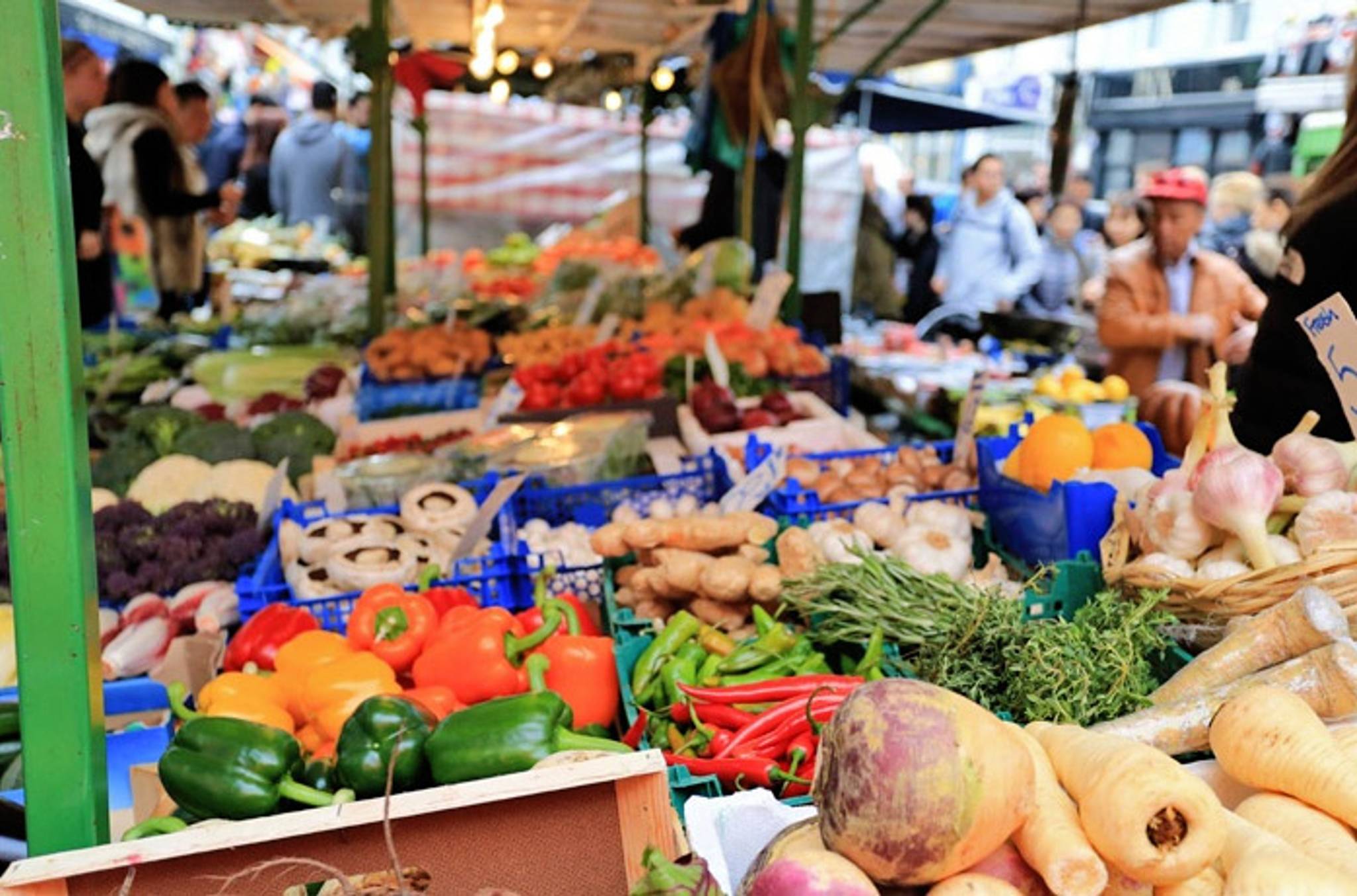 fruits and vegetables at portobello market