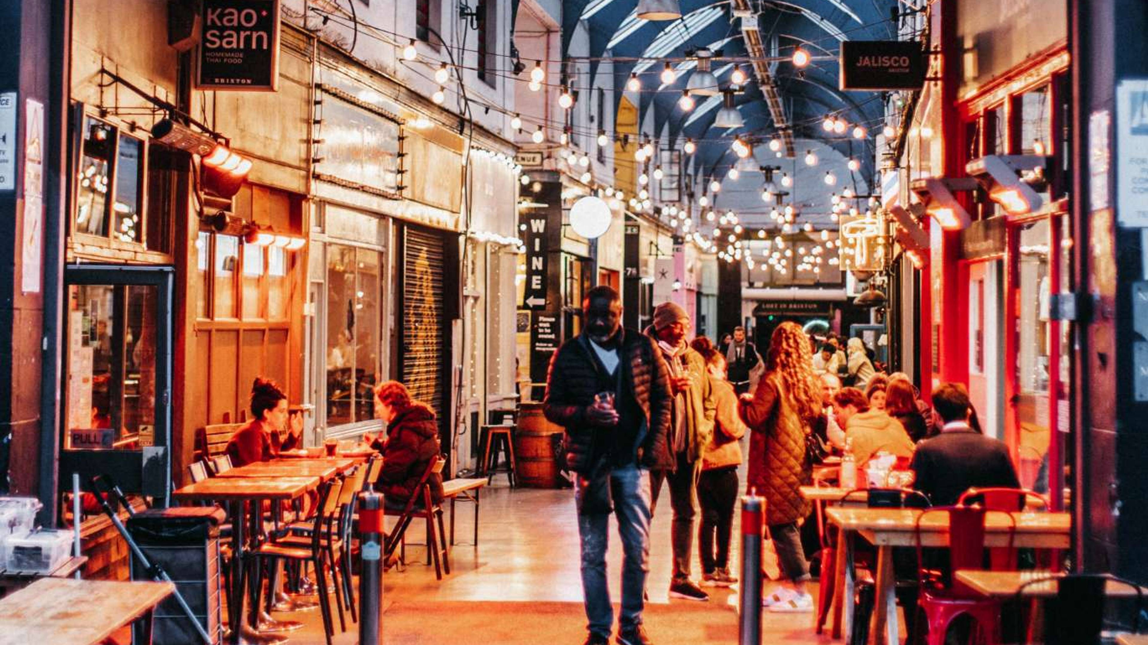 brixton market evening arches