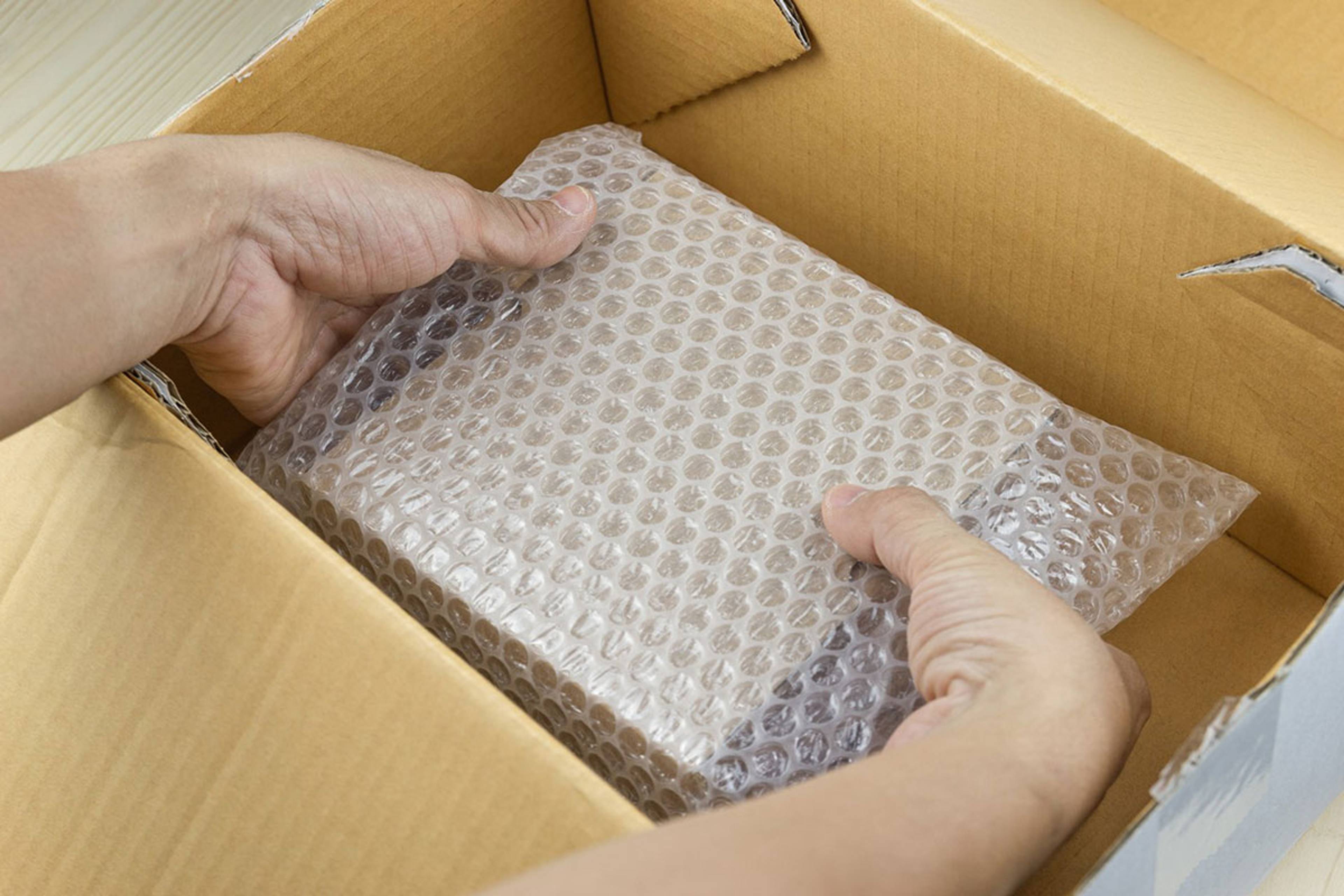 Person packing box
