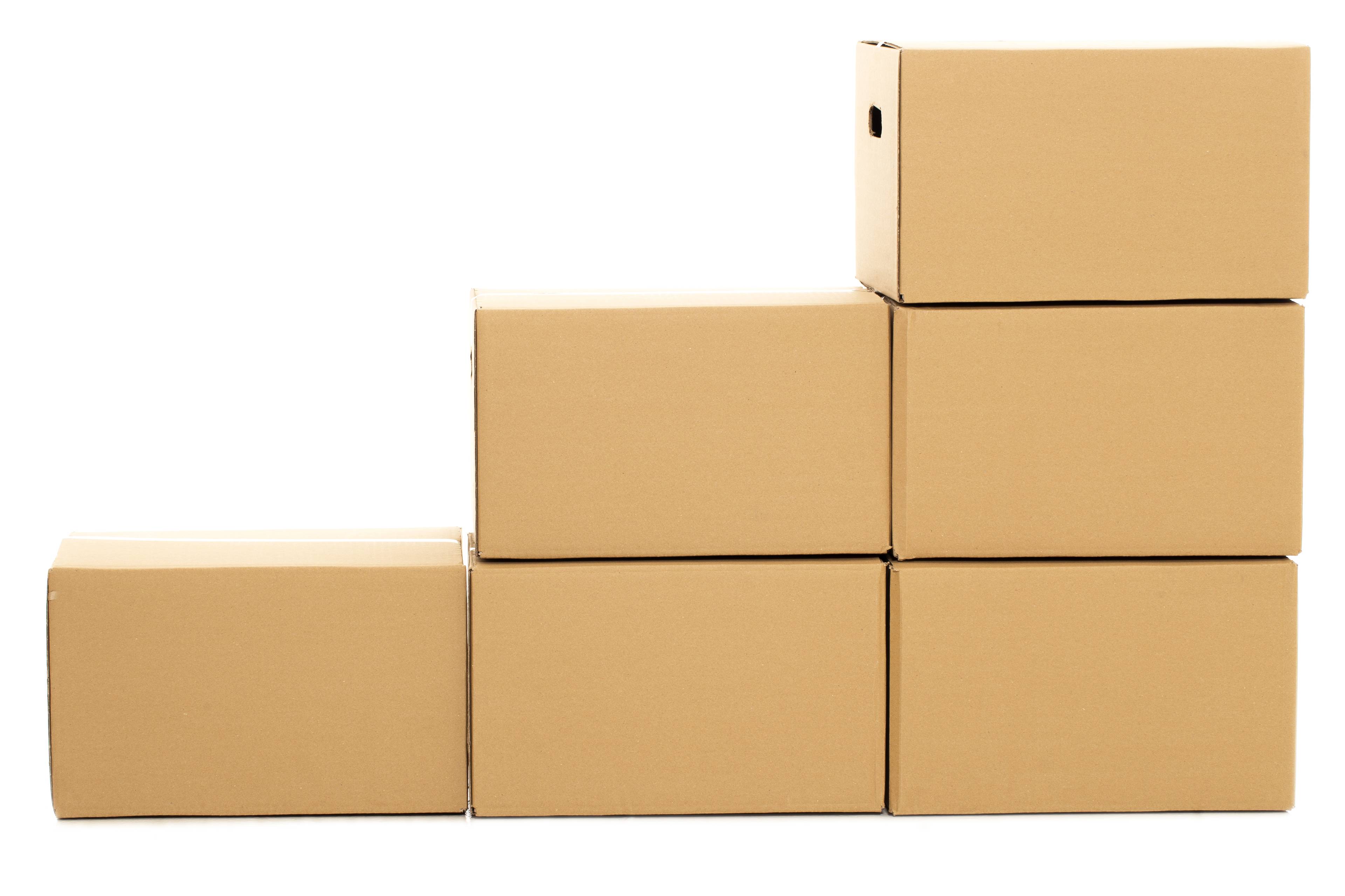 Stack of empty boxes