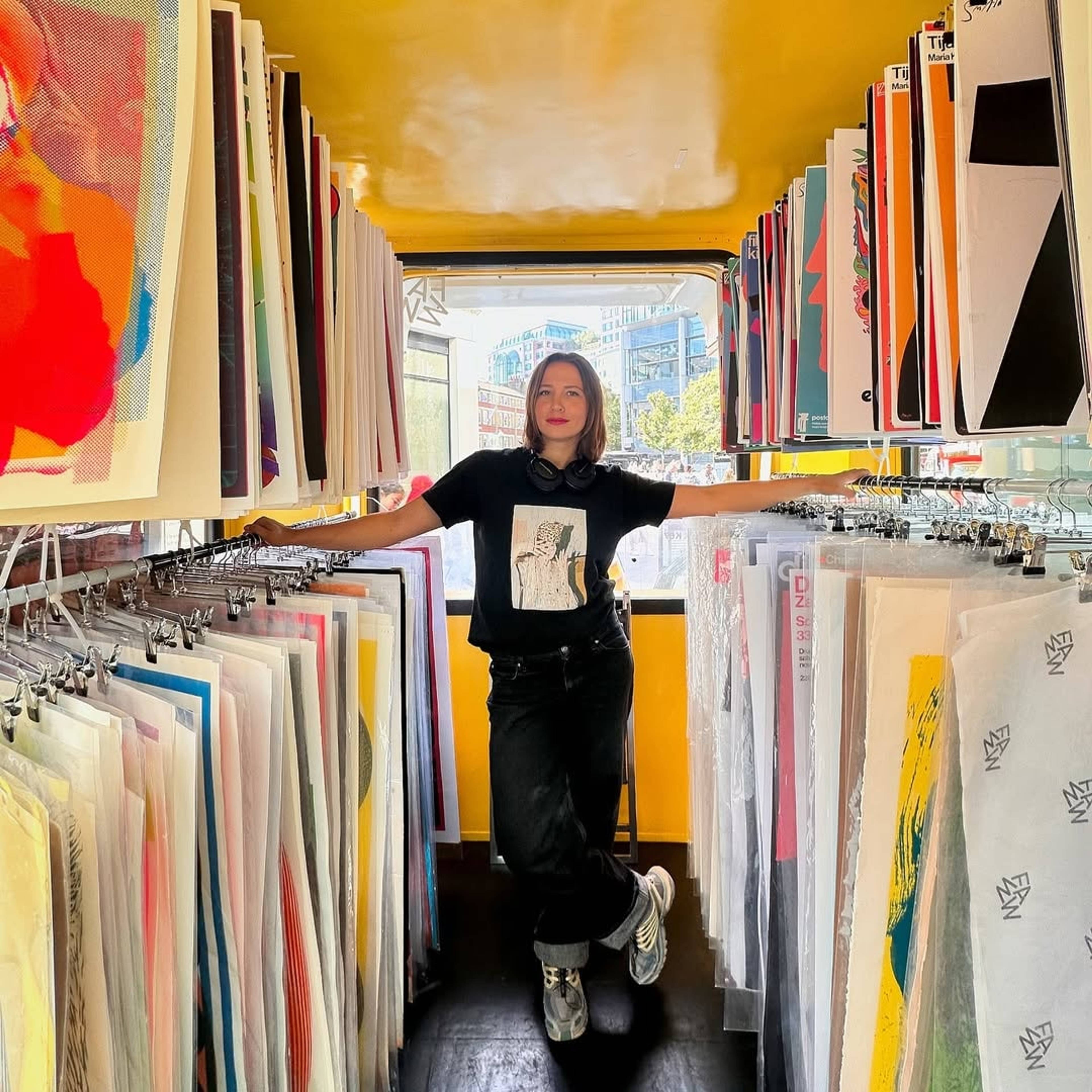 A boutique owner at Spitalfields Market