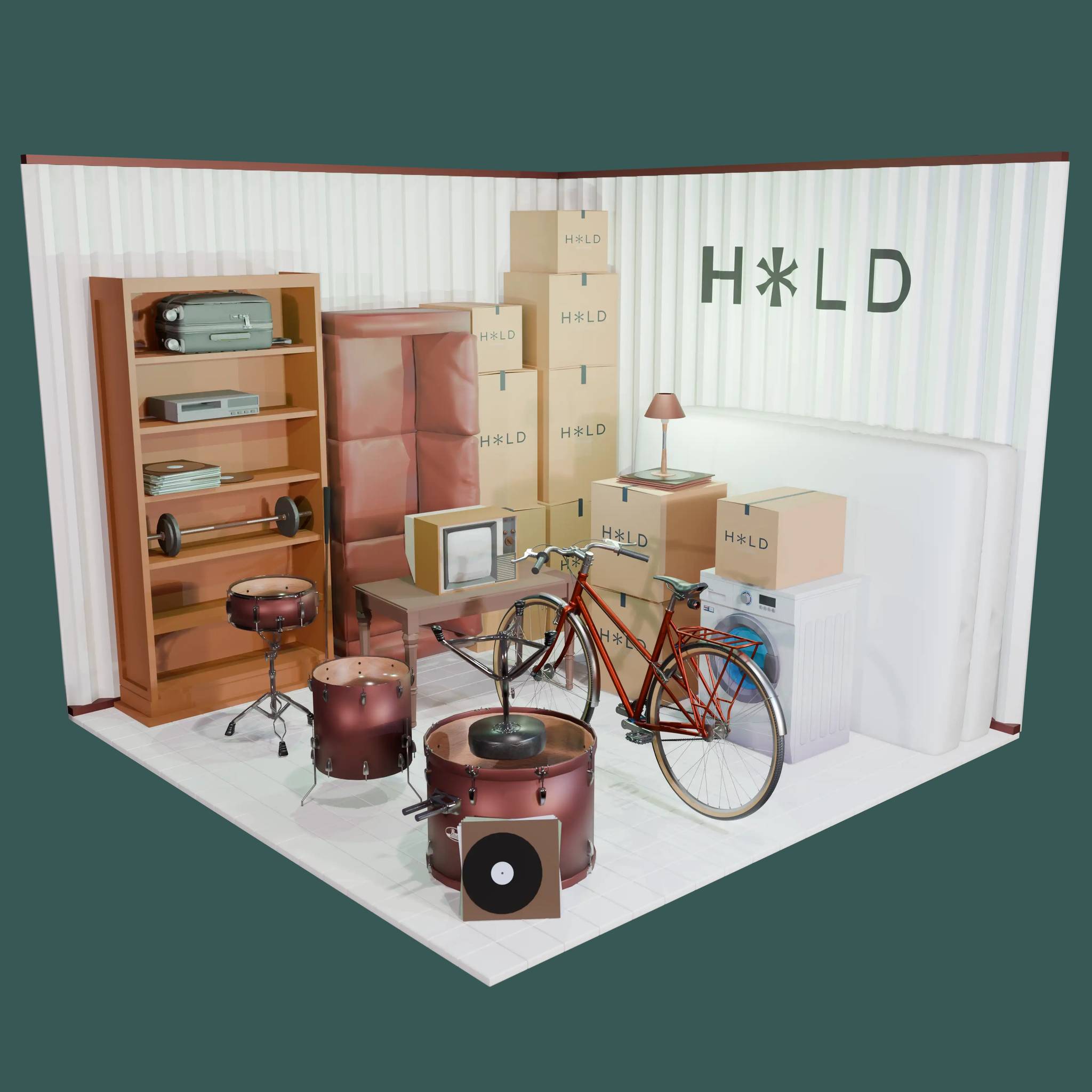 3d image of 10x10 storage unit