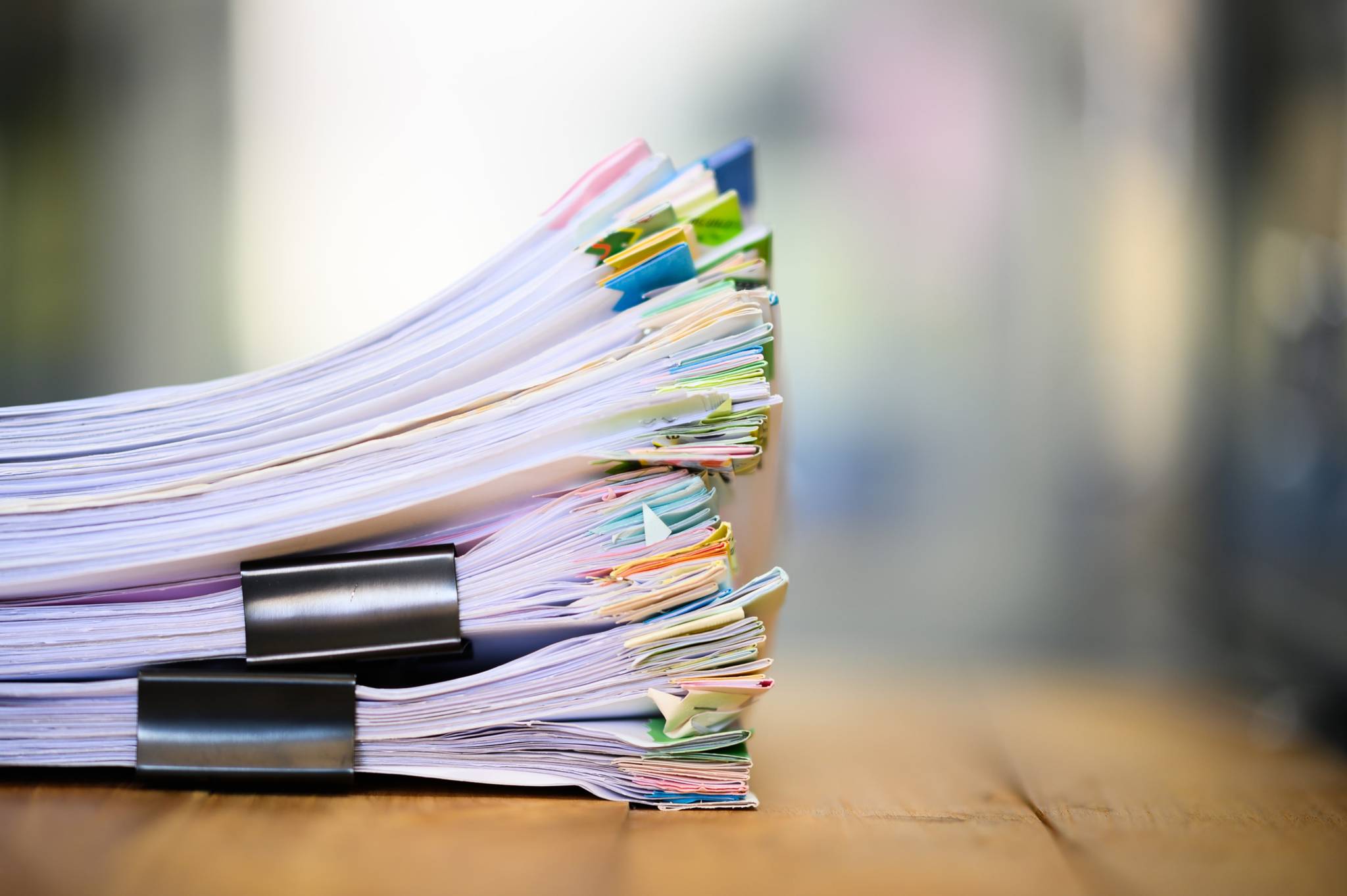 A pile of documents.