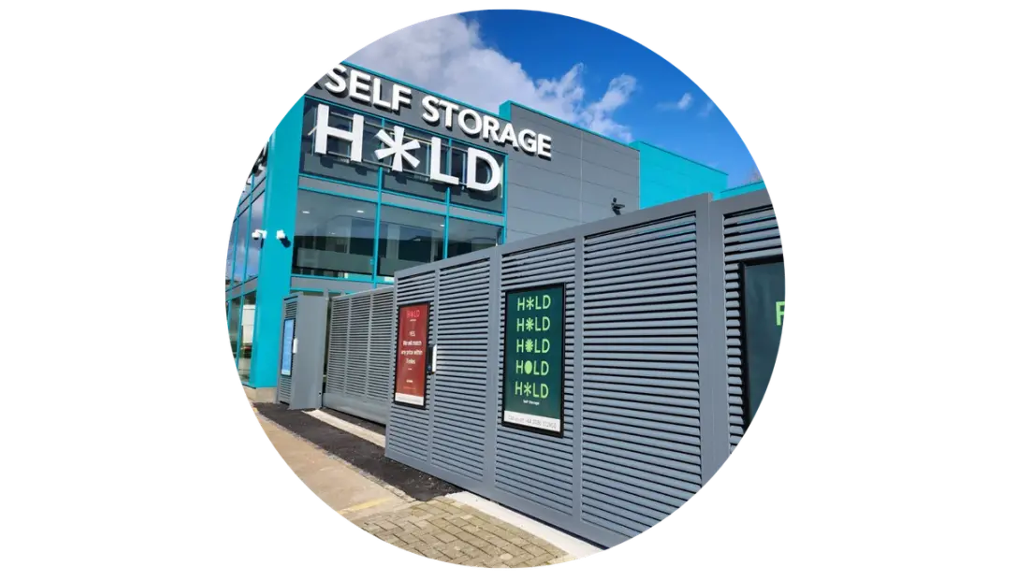 HOLD self storage facility view from outside