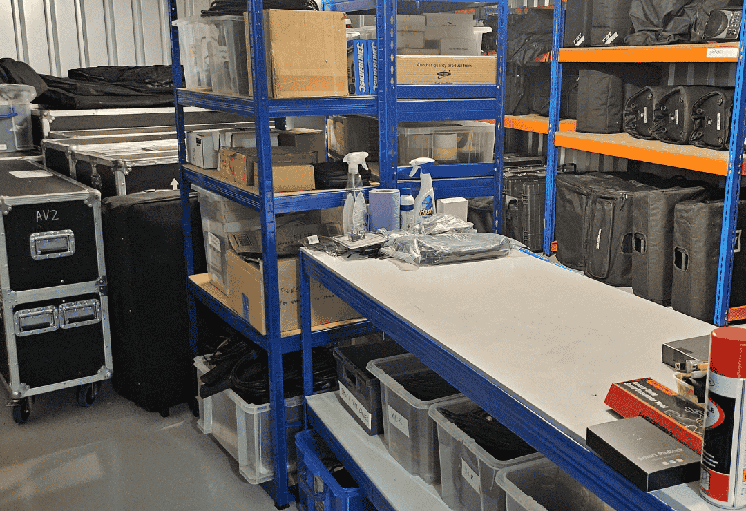 AV2 hire stock in hold storage unit