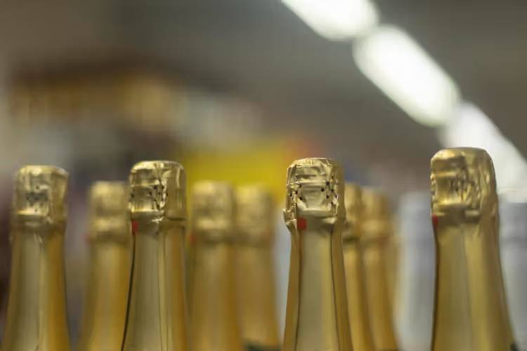 champagne bottles