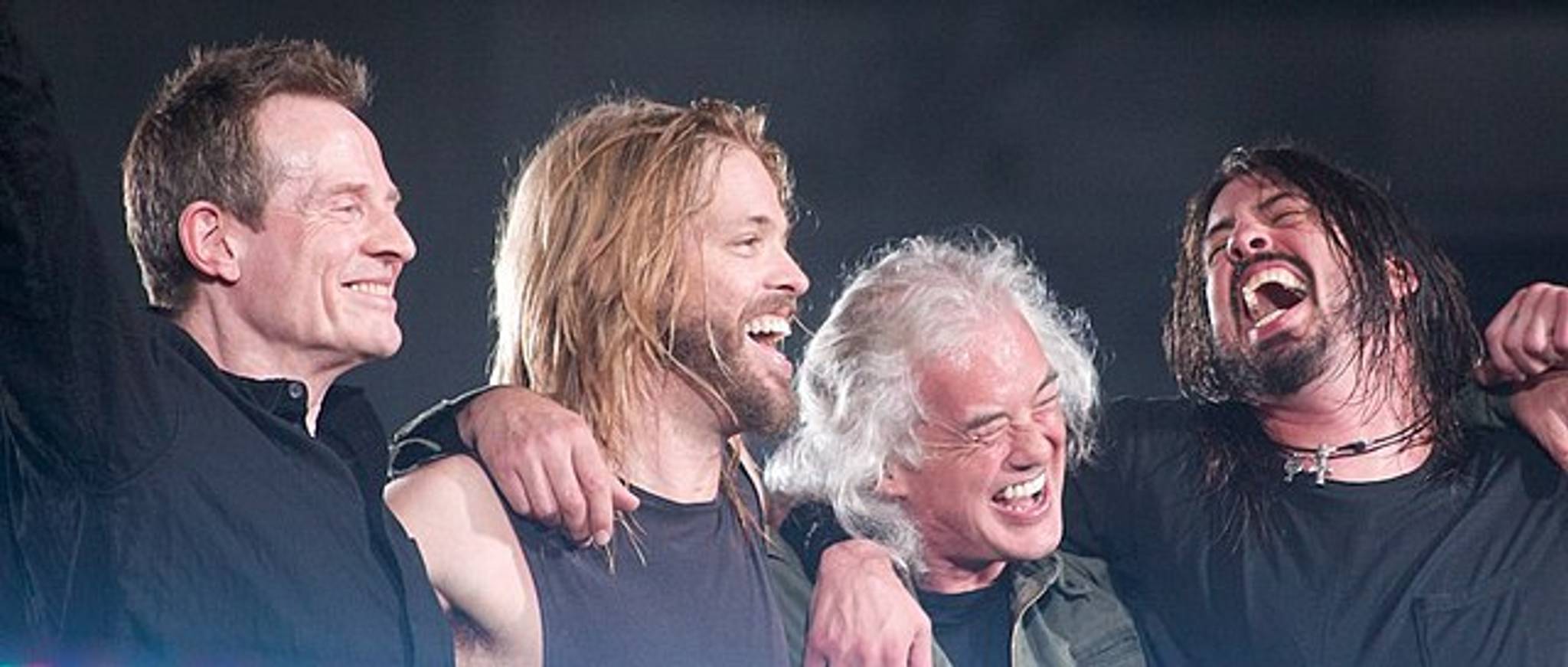 Foo Fighters with John Paul Jones and Jimmy Page