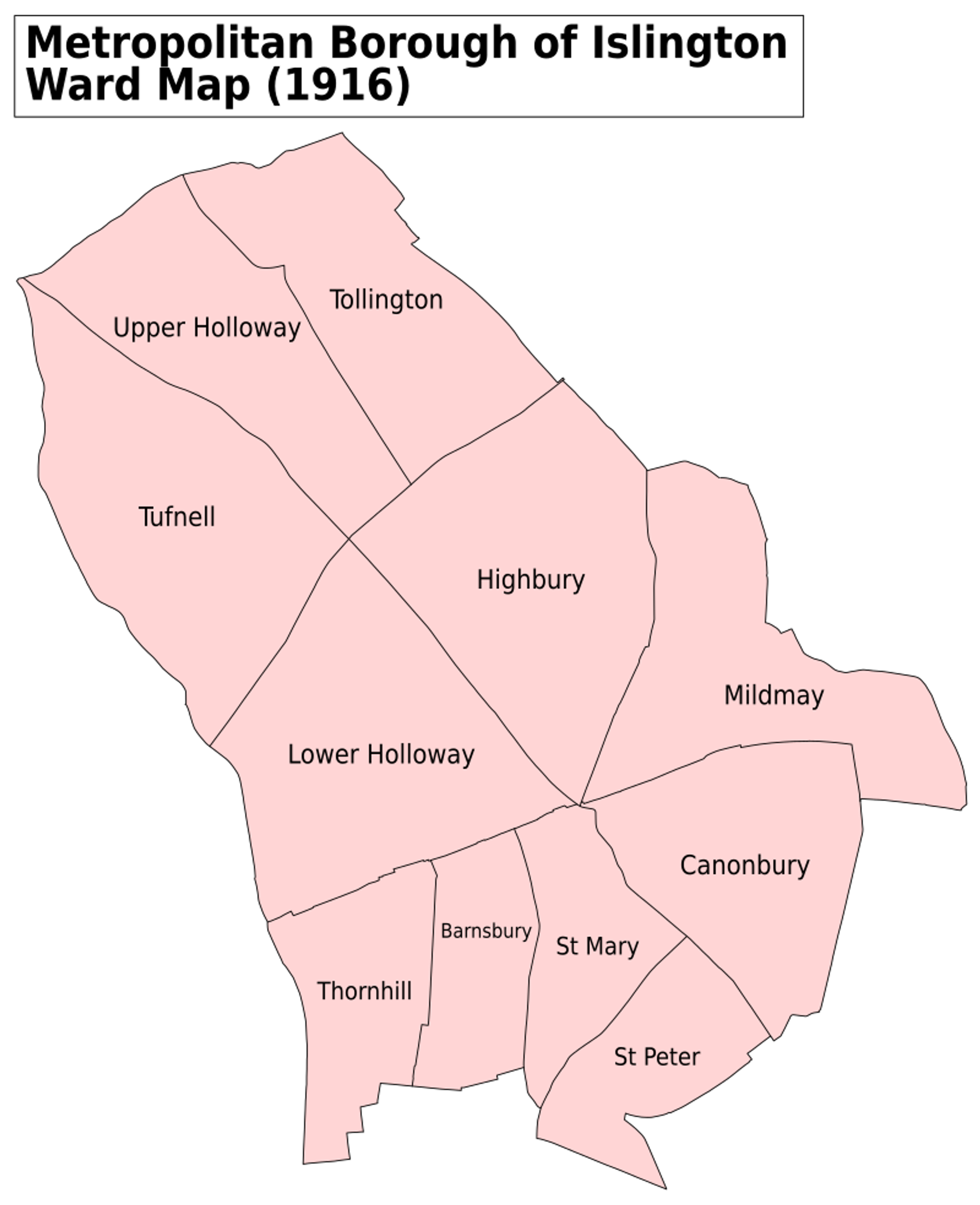 old map of holloway