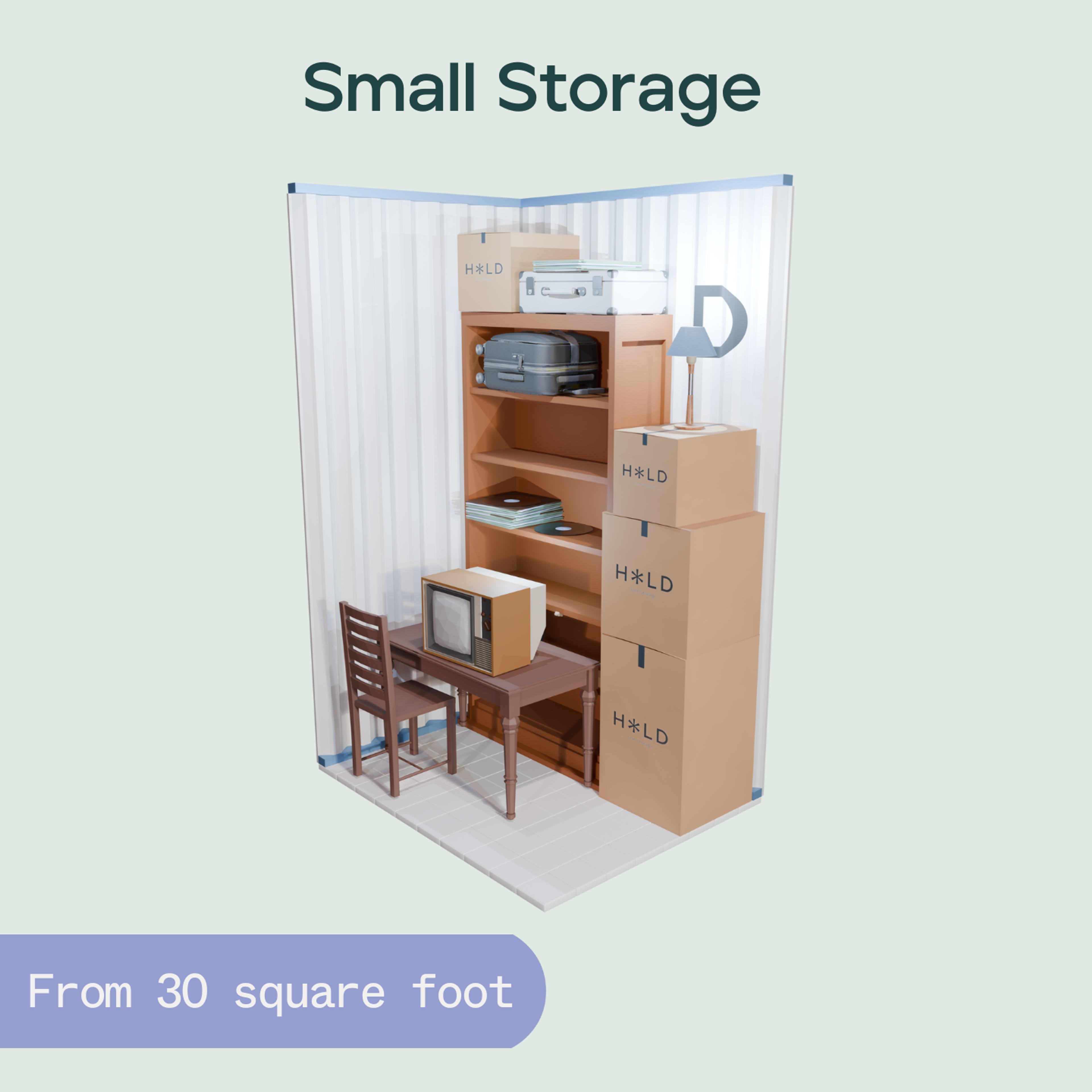 Small storage unit King's Cross