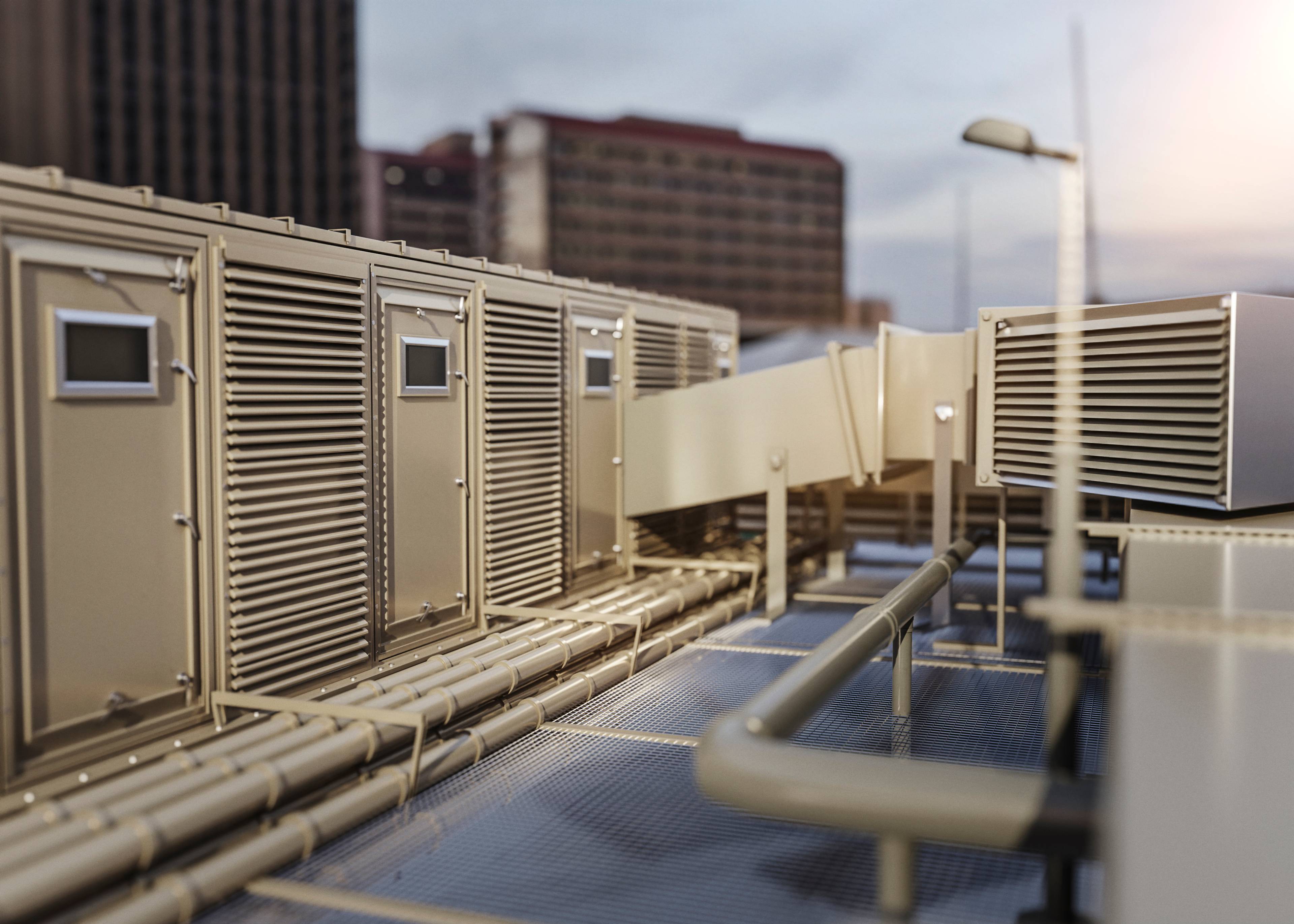 3D rendering of ventilation system