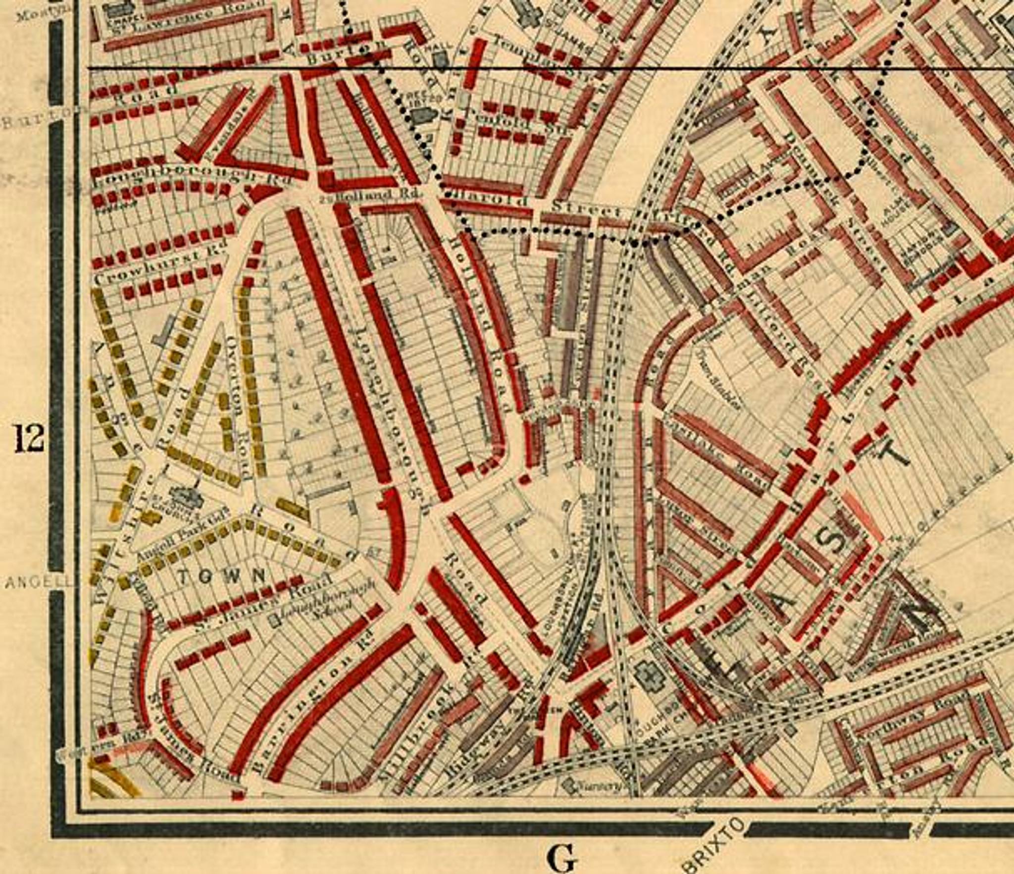old map of brixton