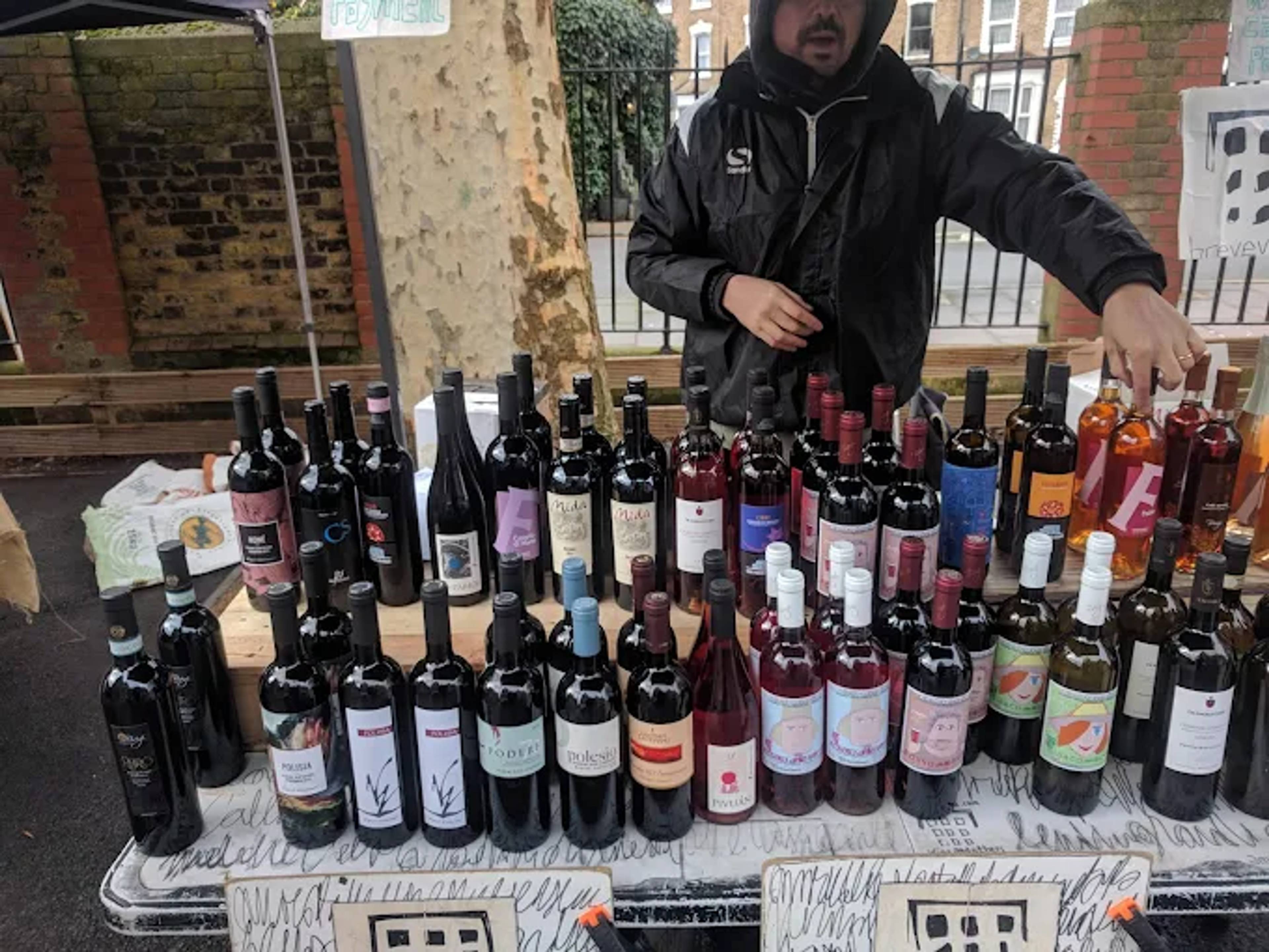 stroud green market wine seller