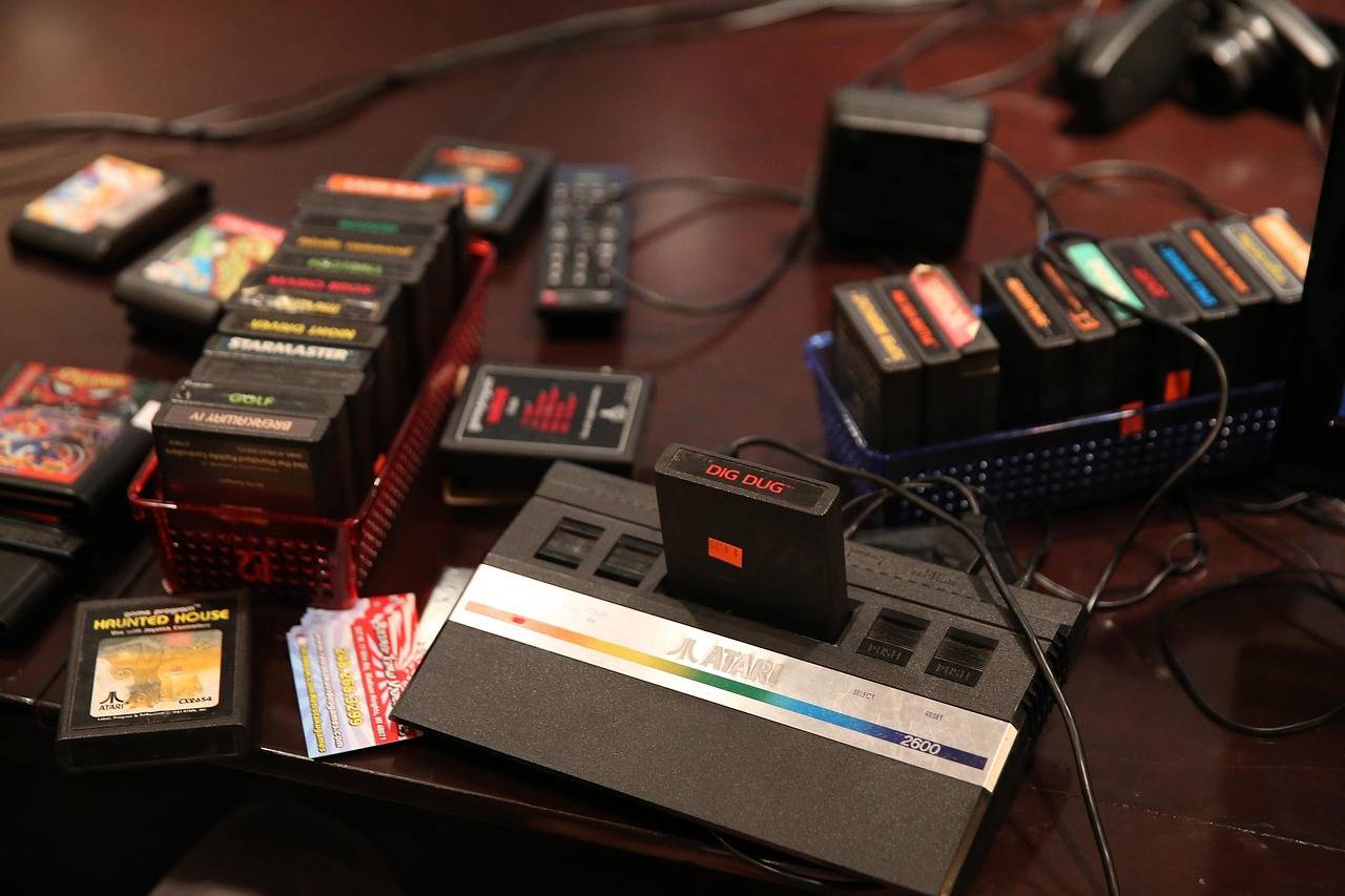 retro games and console