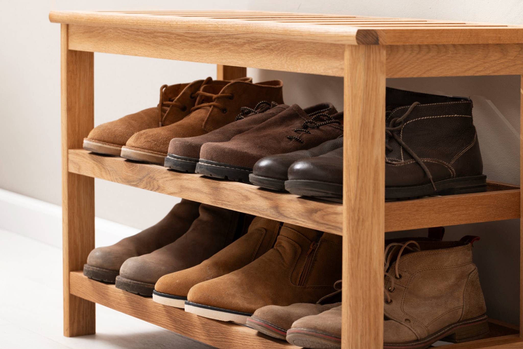 shoes in rack
