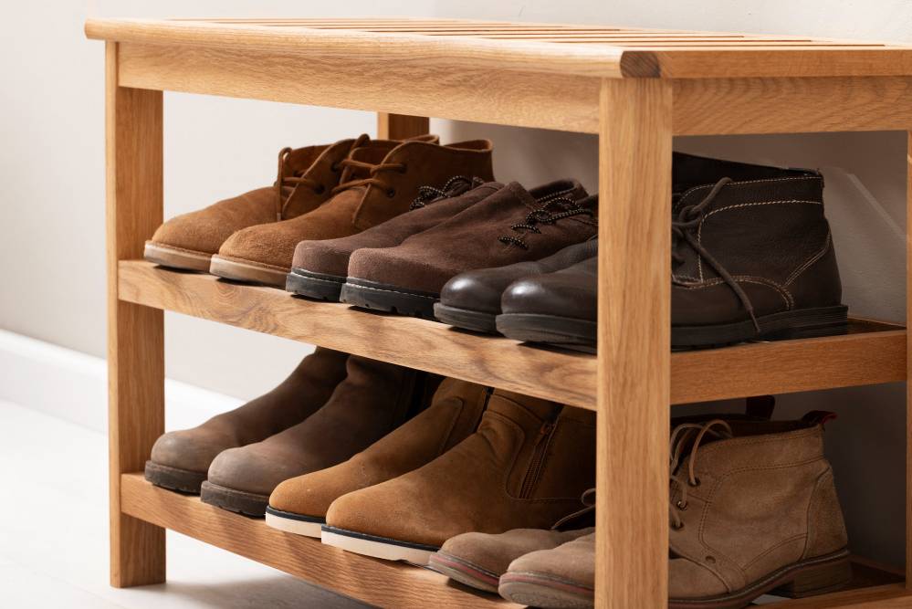 shoes in rack
