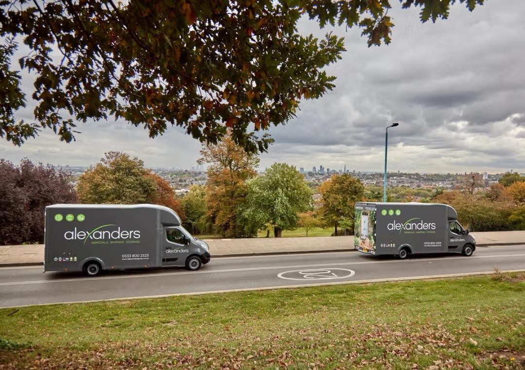 two alexanders removals fans on road