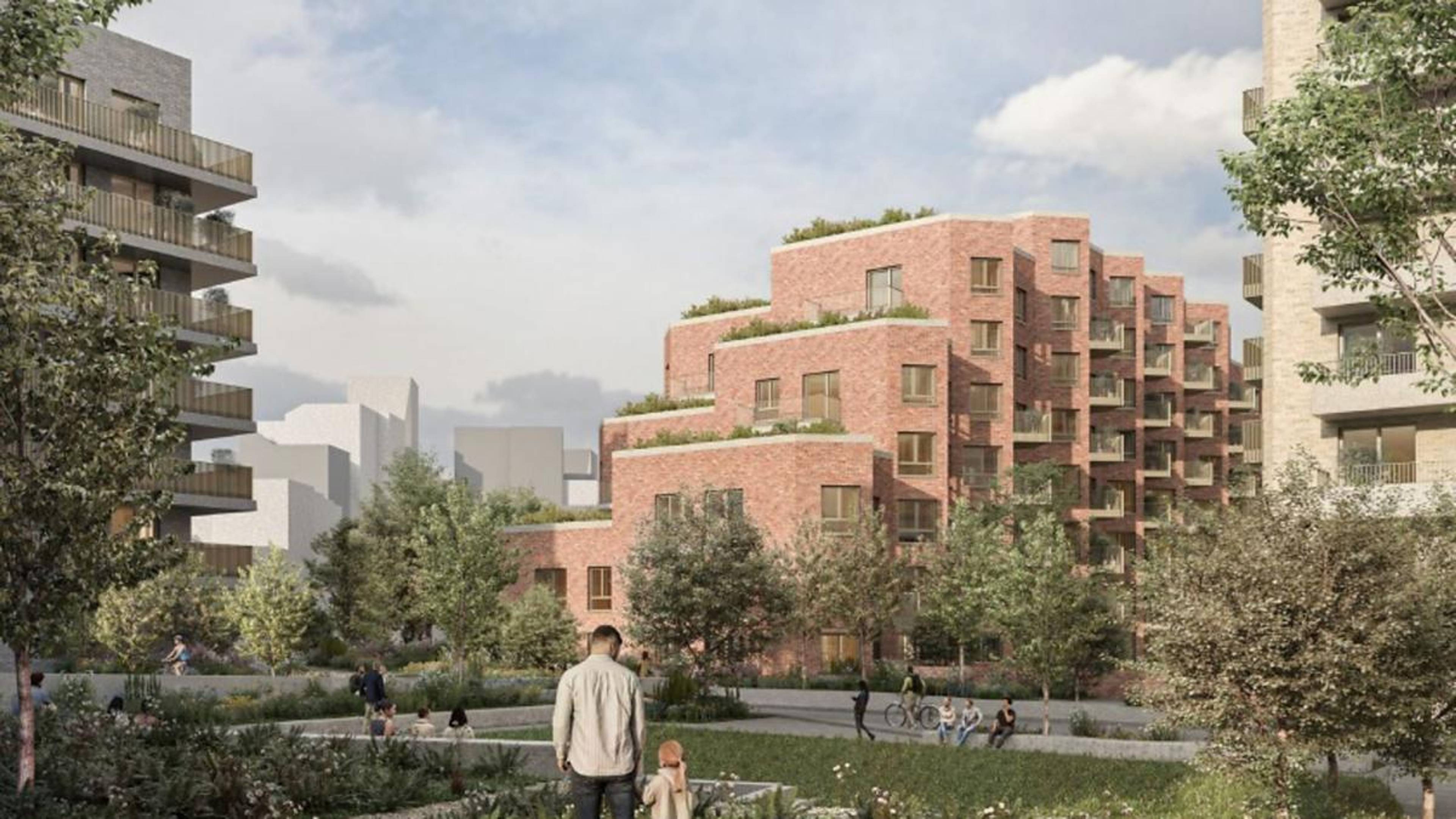 apartment complex london man and daughter