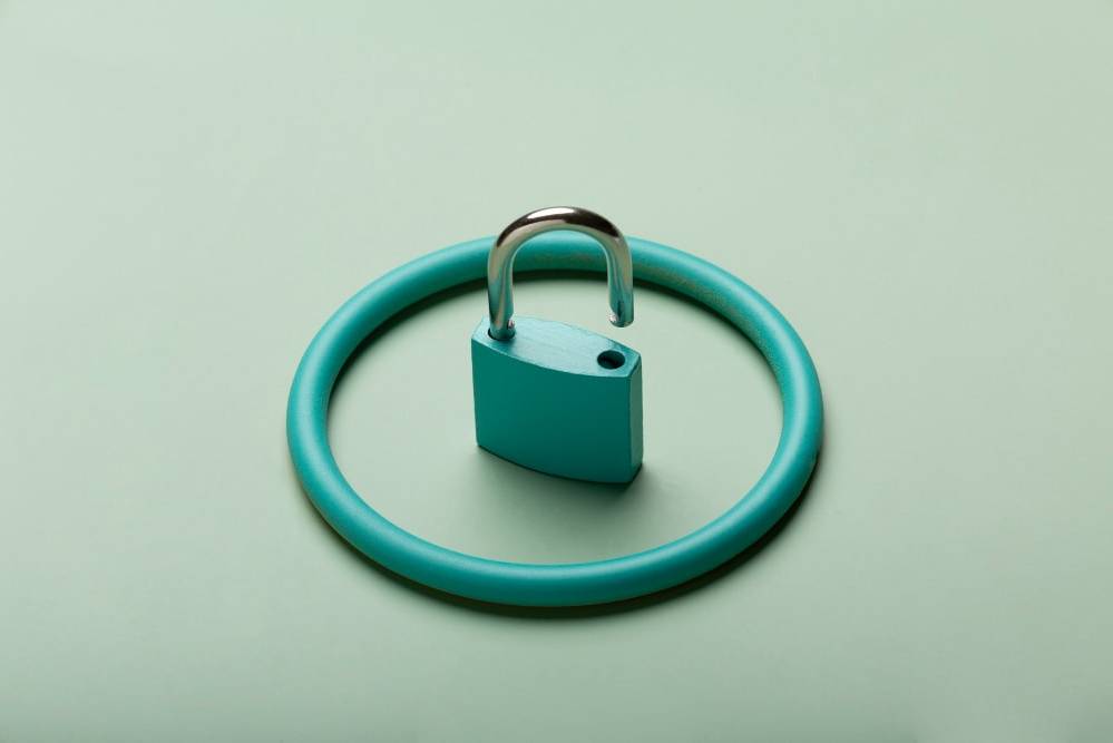 A blue lock