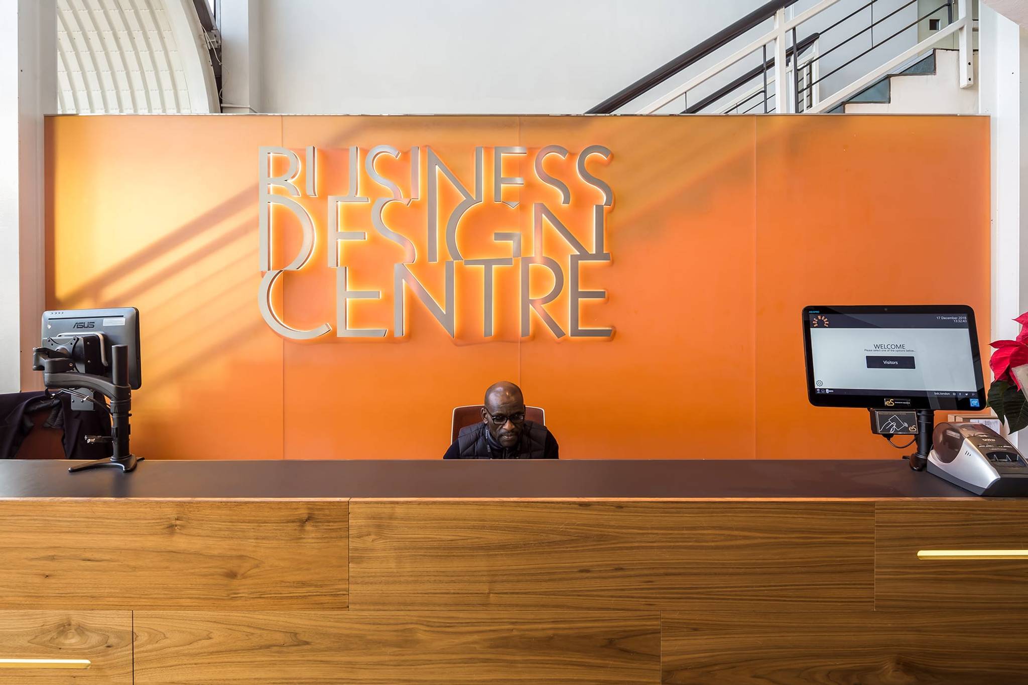 Front desk of the Business Design Centre