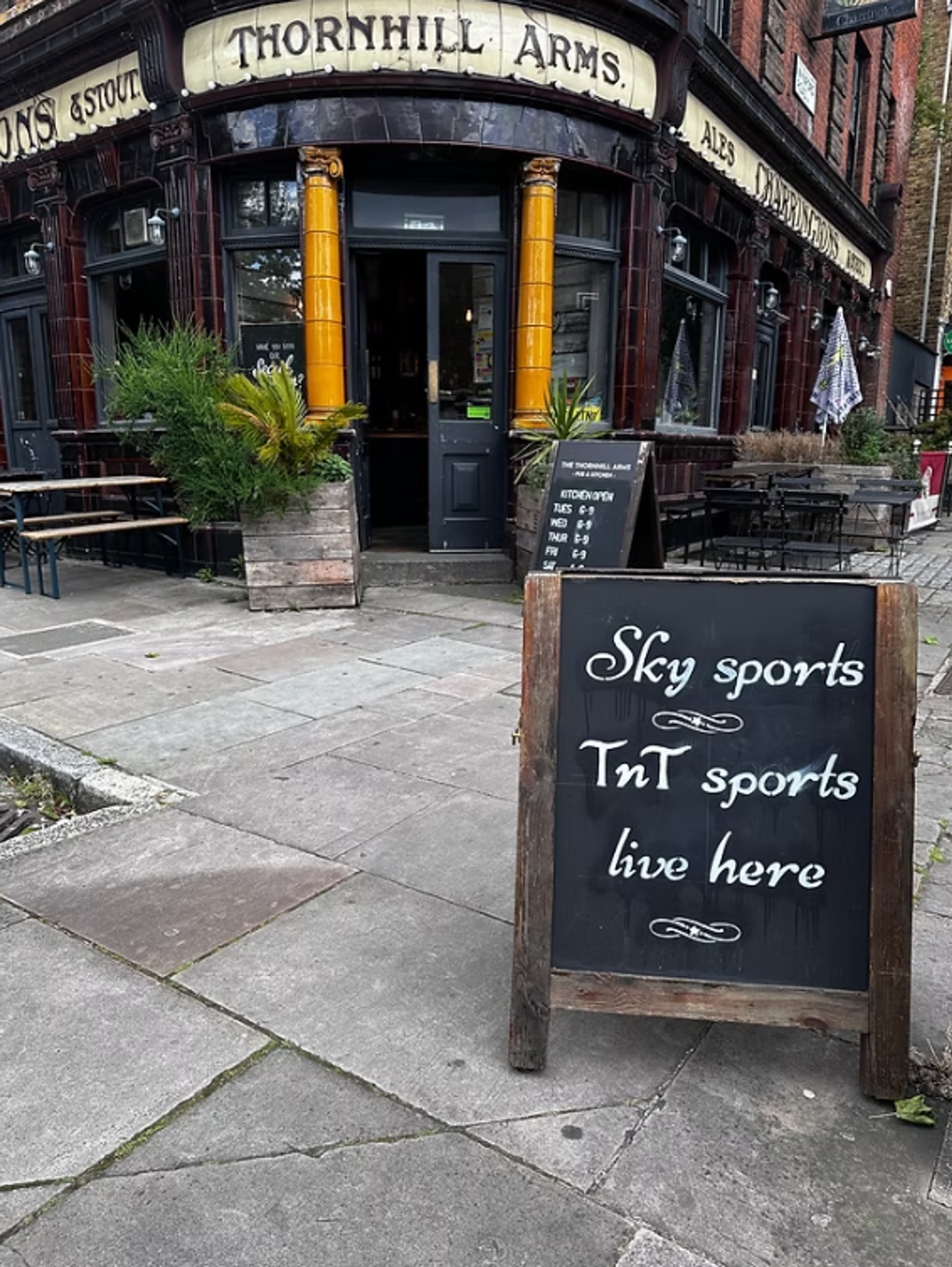 pub sign and entrance