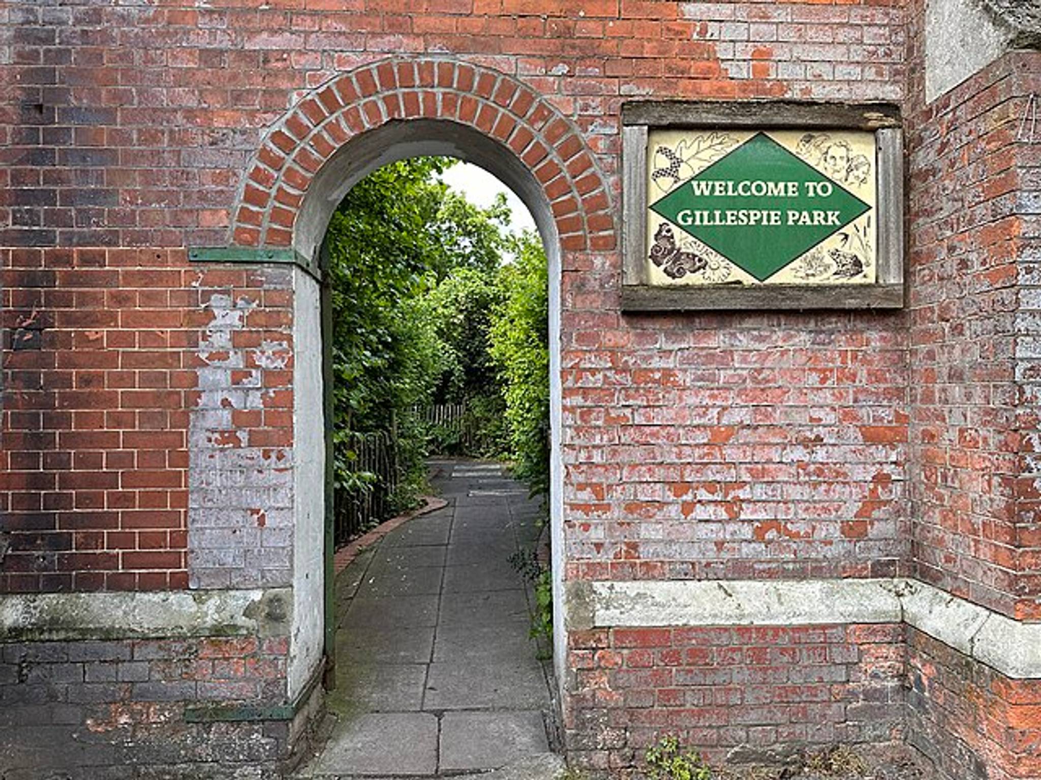 Entrance to Gillespie Park and Nature Reserve