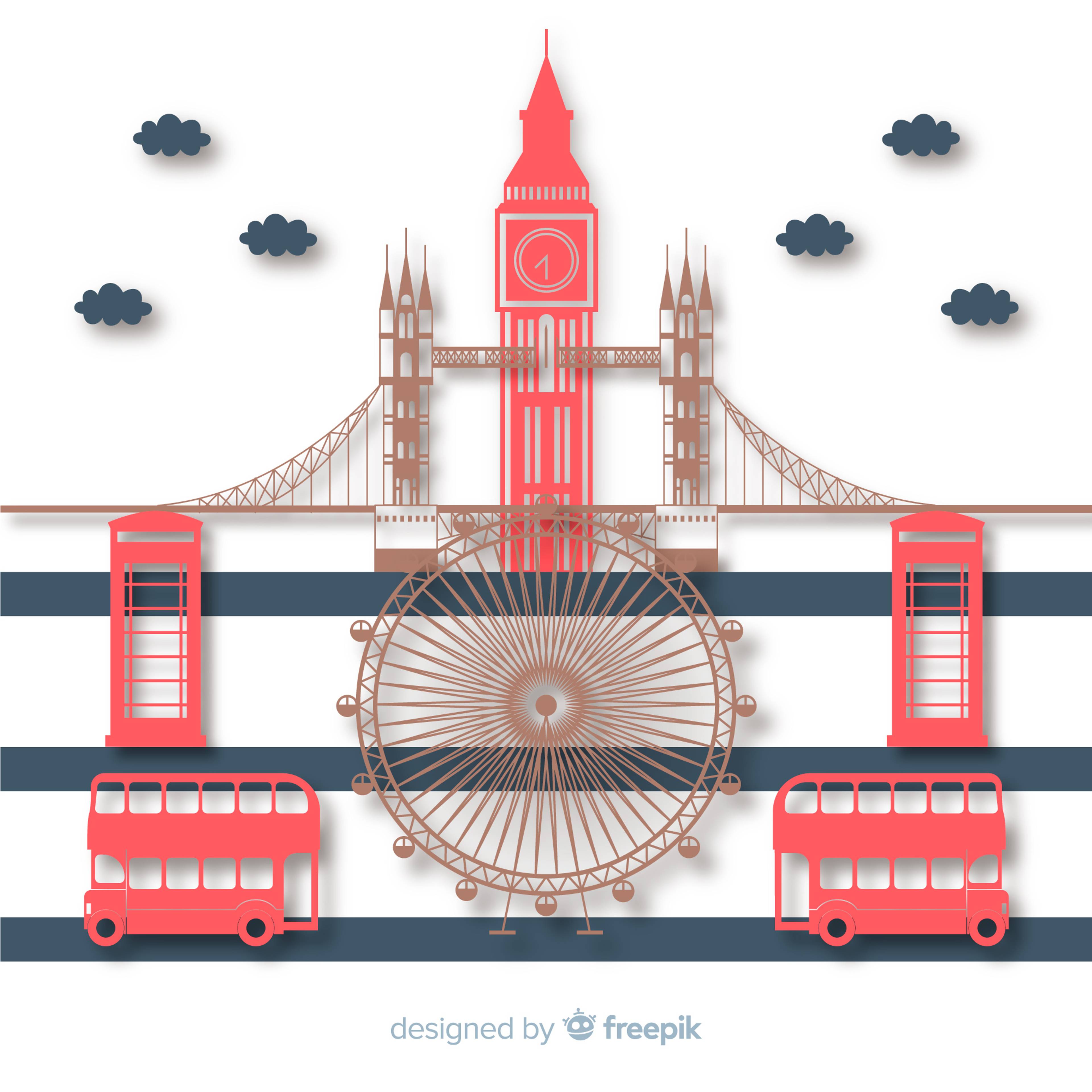 Illustration of London monuments