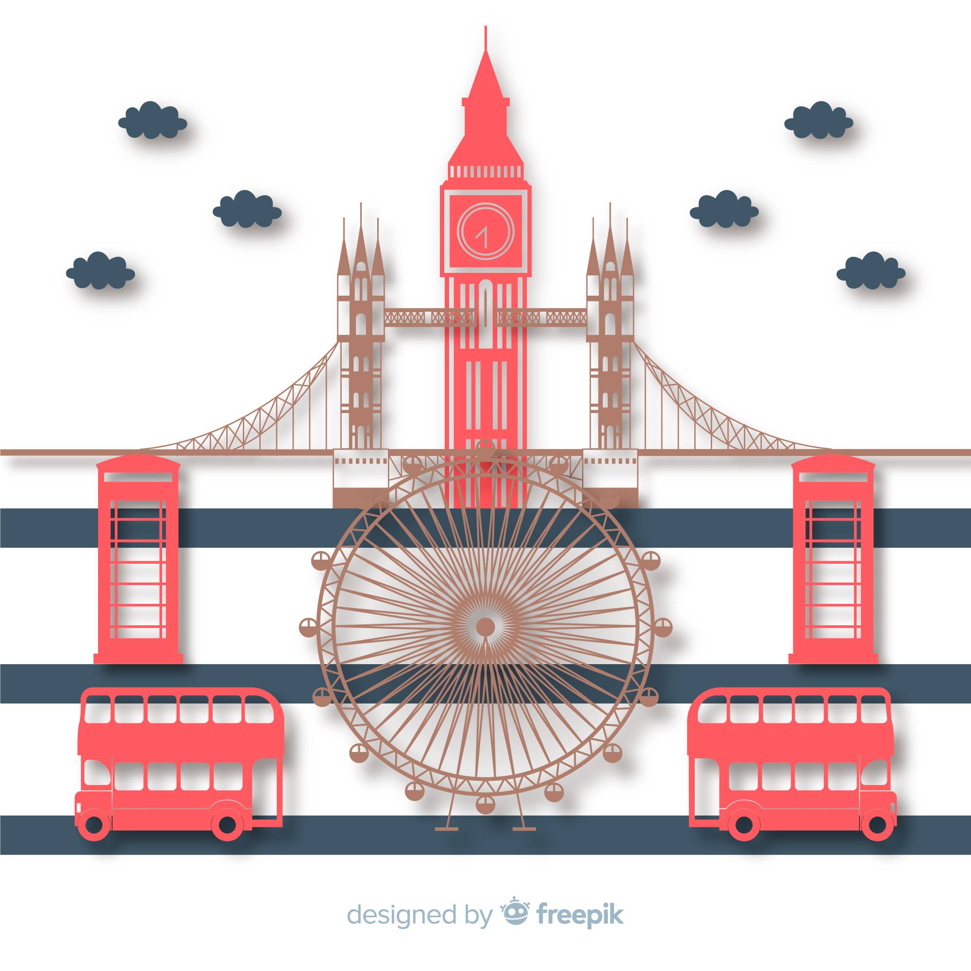 Illustration of London monuments