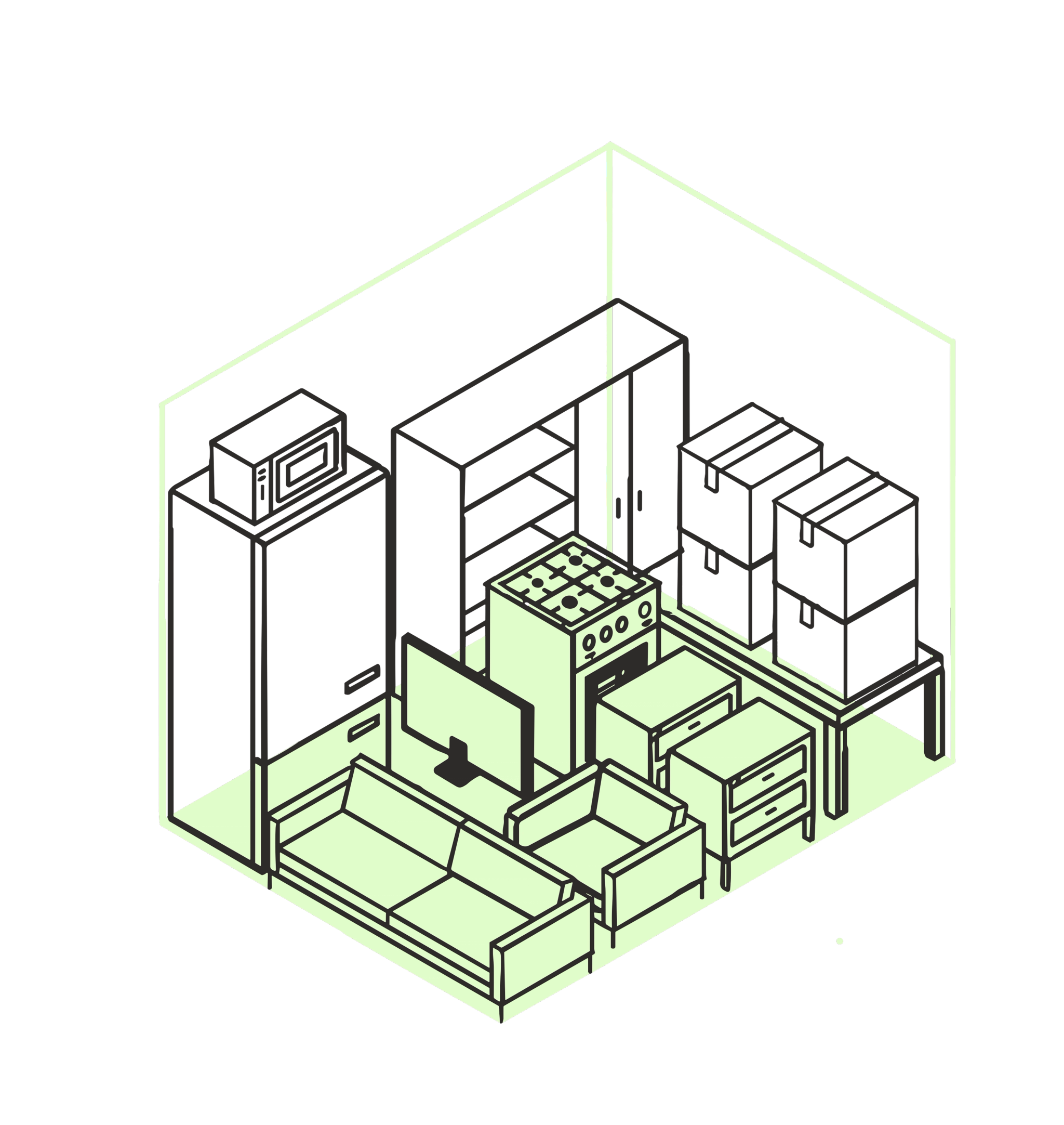 Medium sized HOLD storage unit diagram