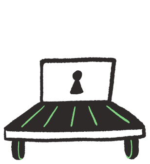 some type of locked computer