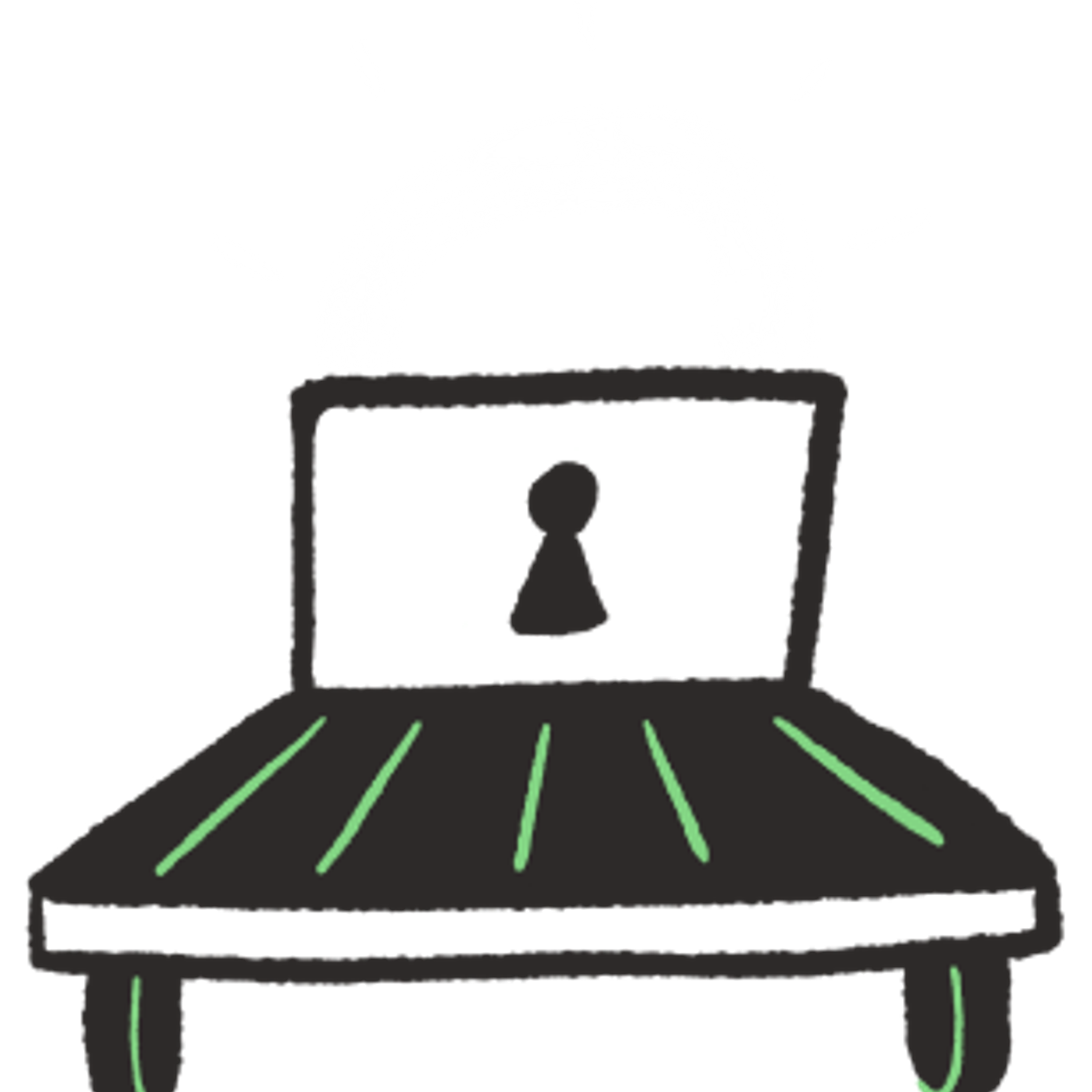 illustration of padlock trolley