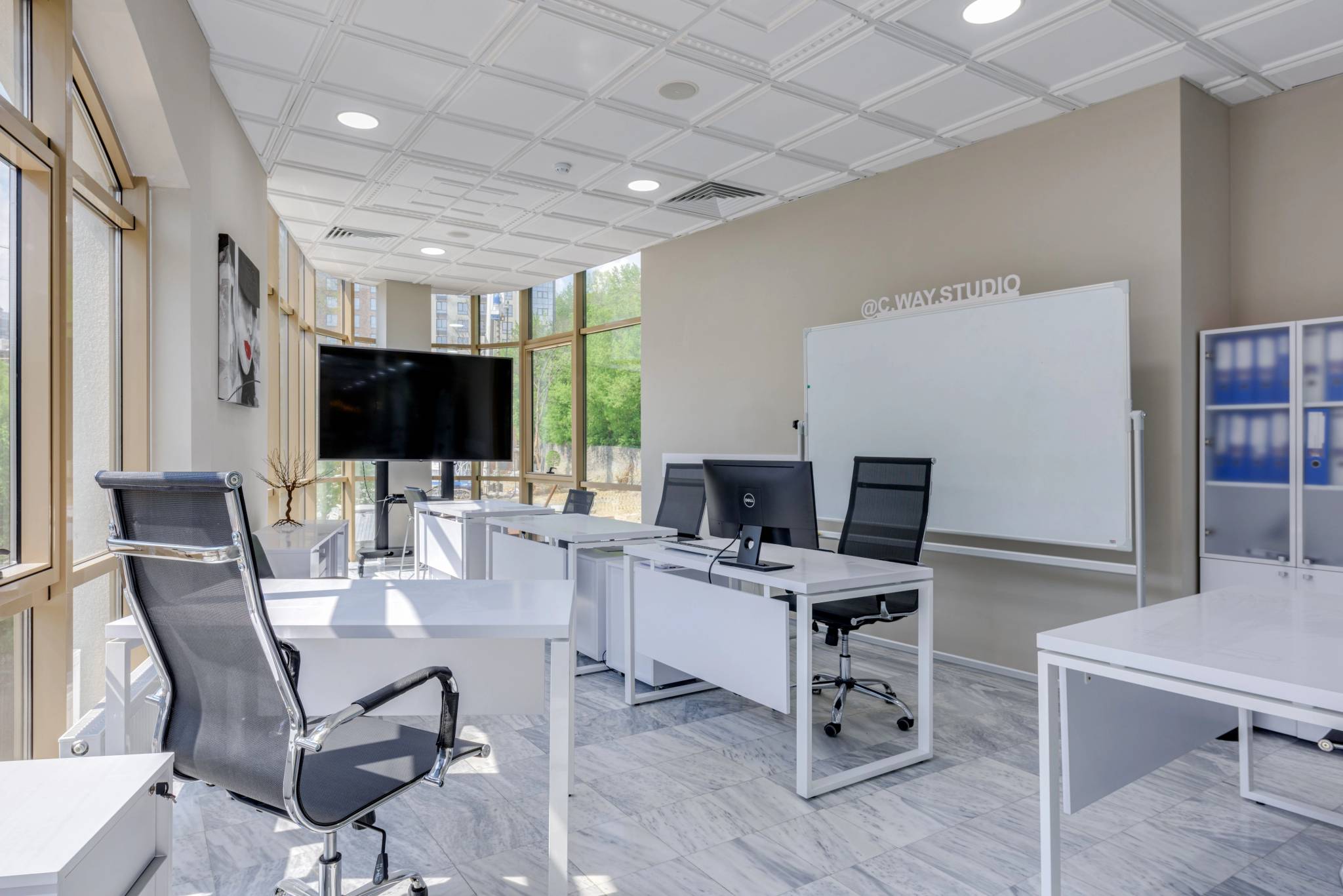bright clean modern office space