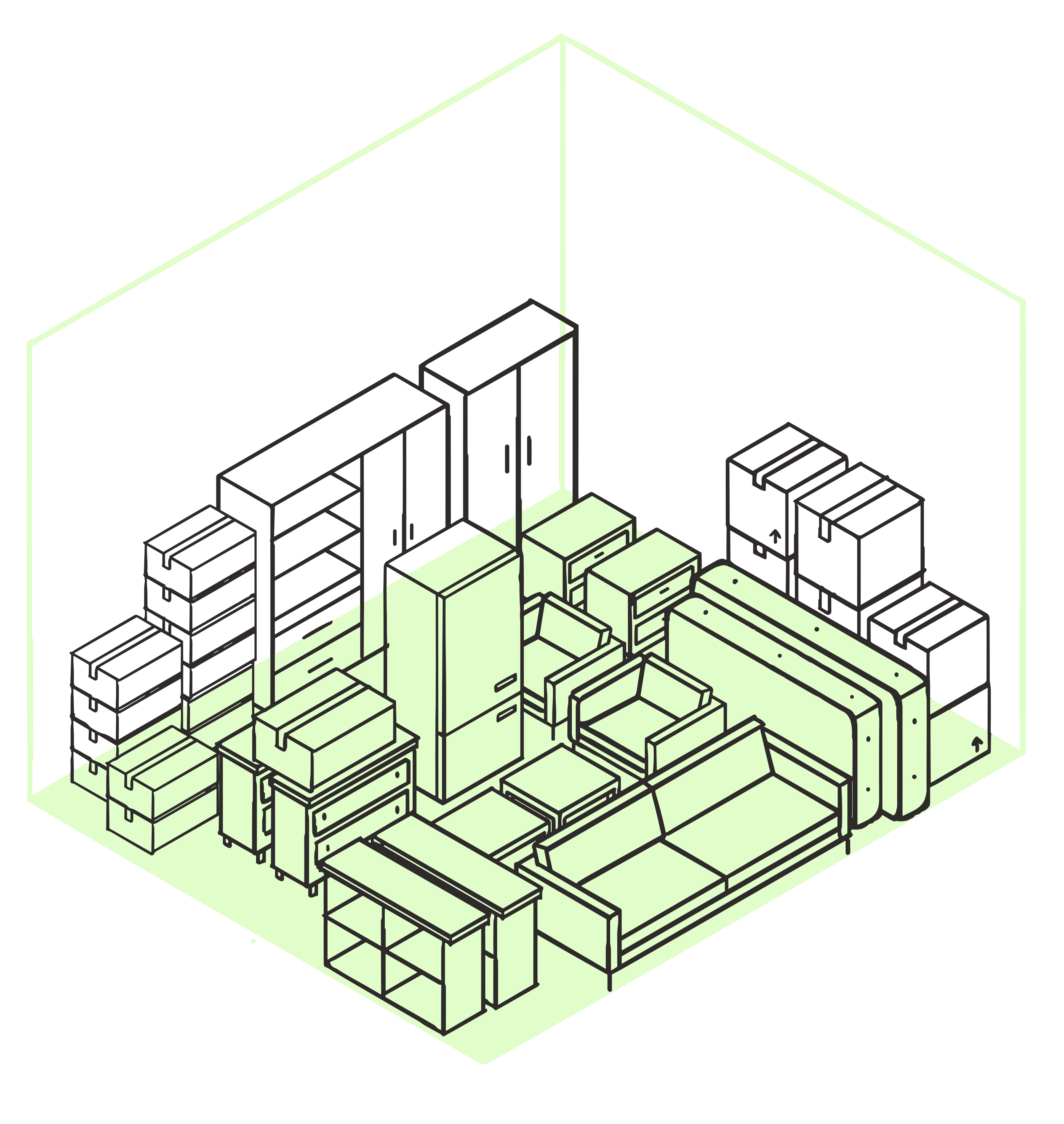 Diagram of 10x30 storage unit