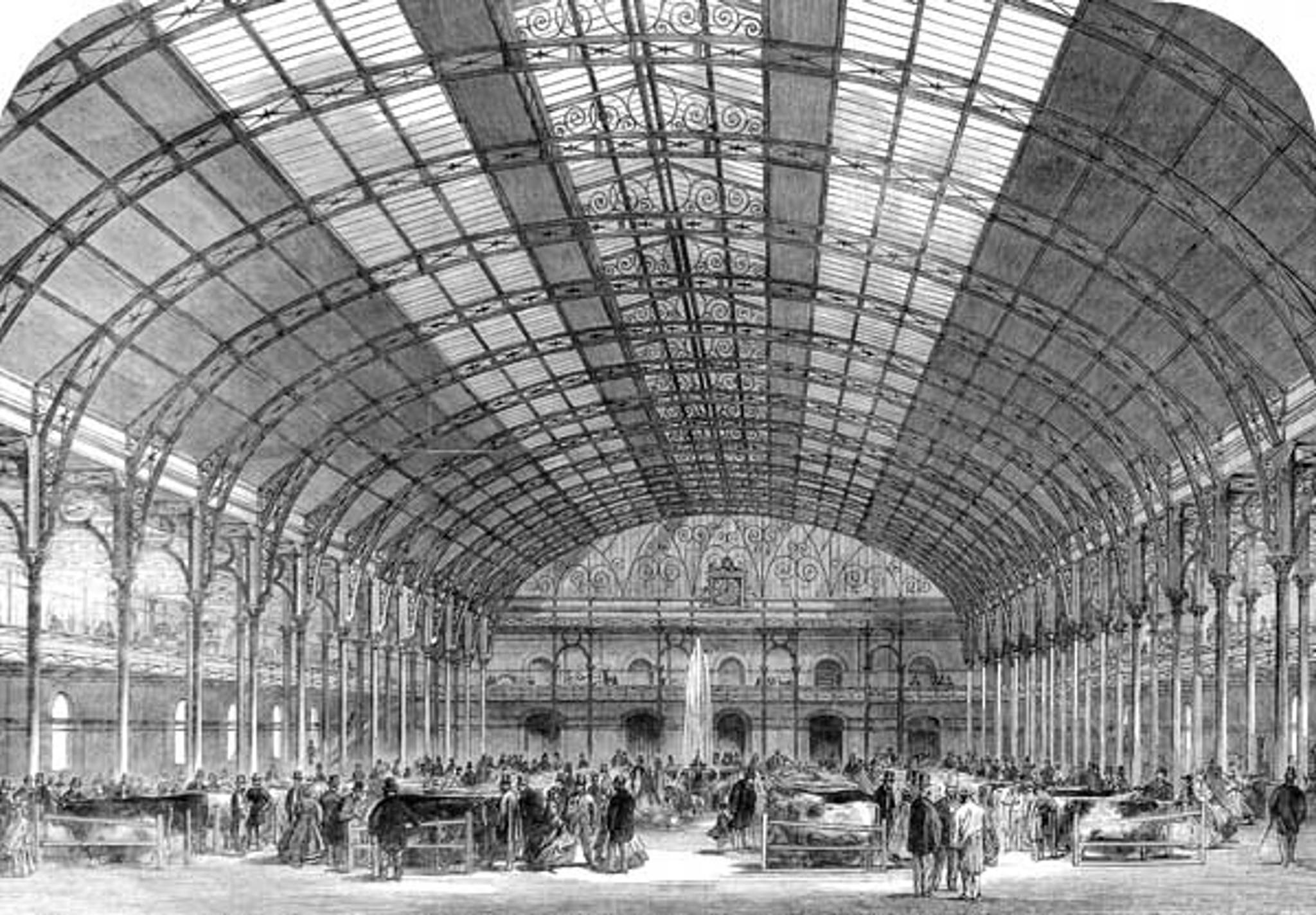 A sketch of the Royal Agricultural Hall