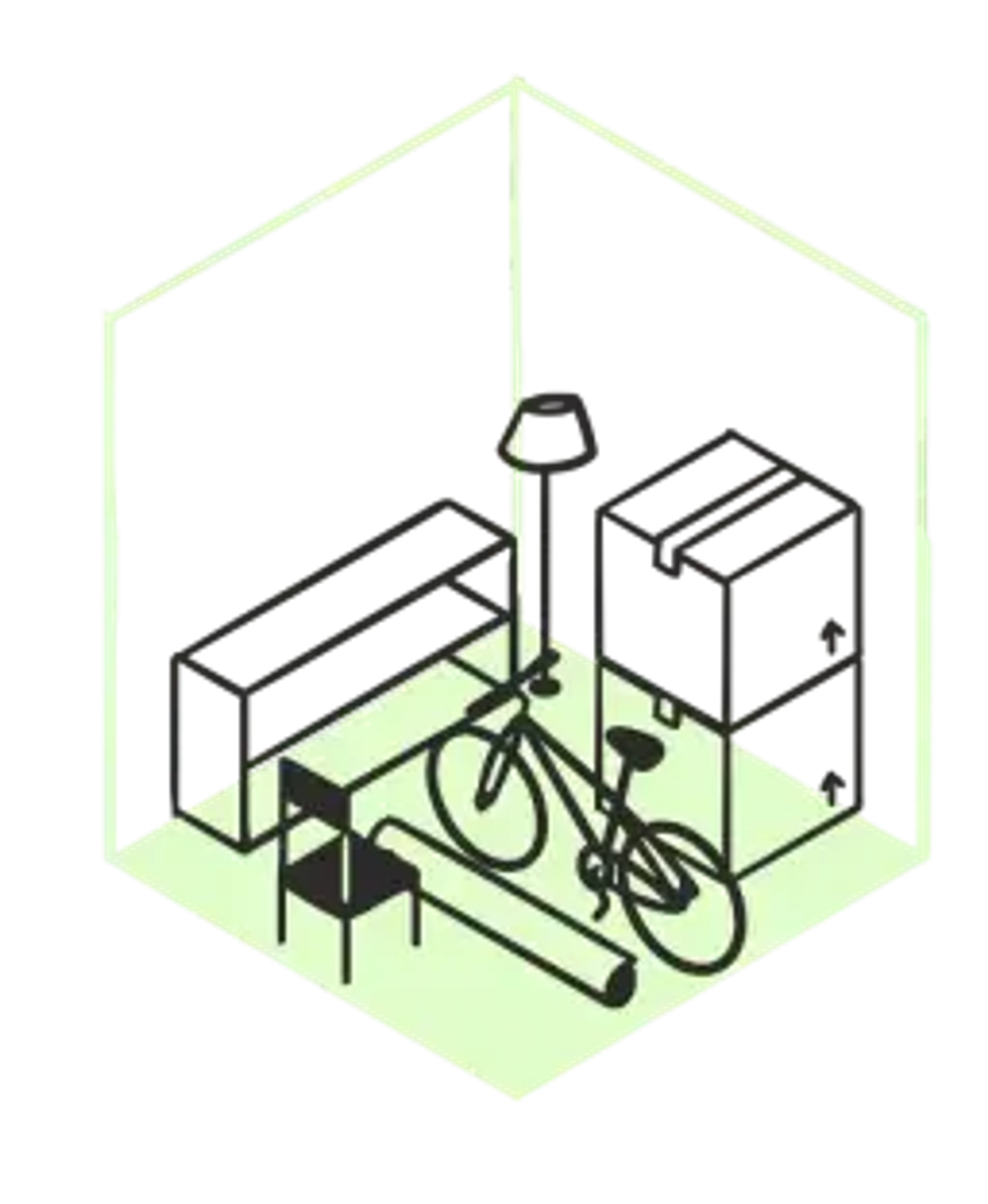 5x10 storage unit illustration