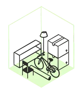5x10 storage unit illustration