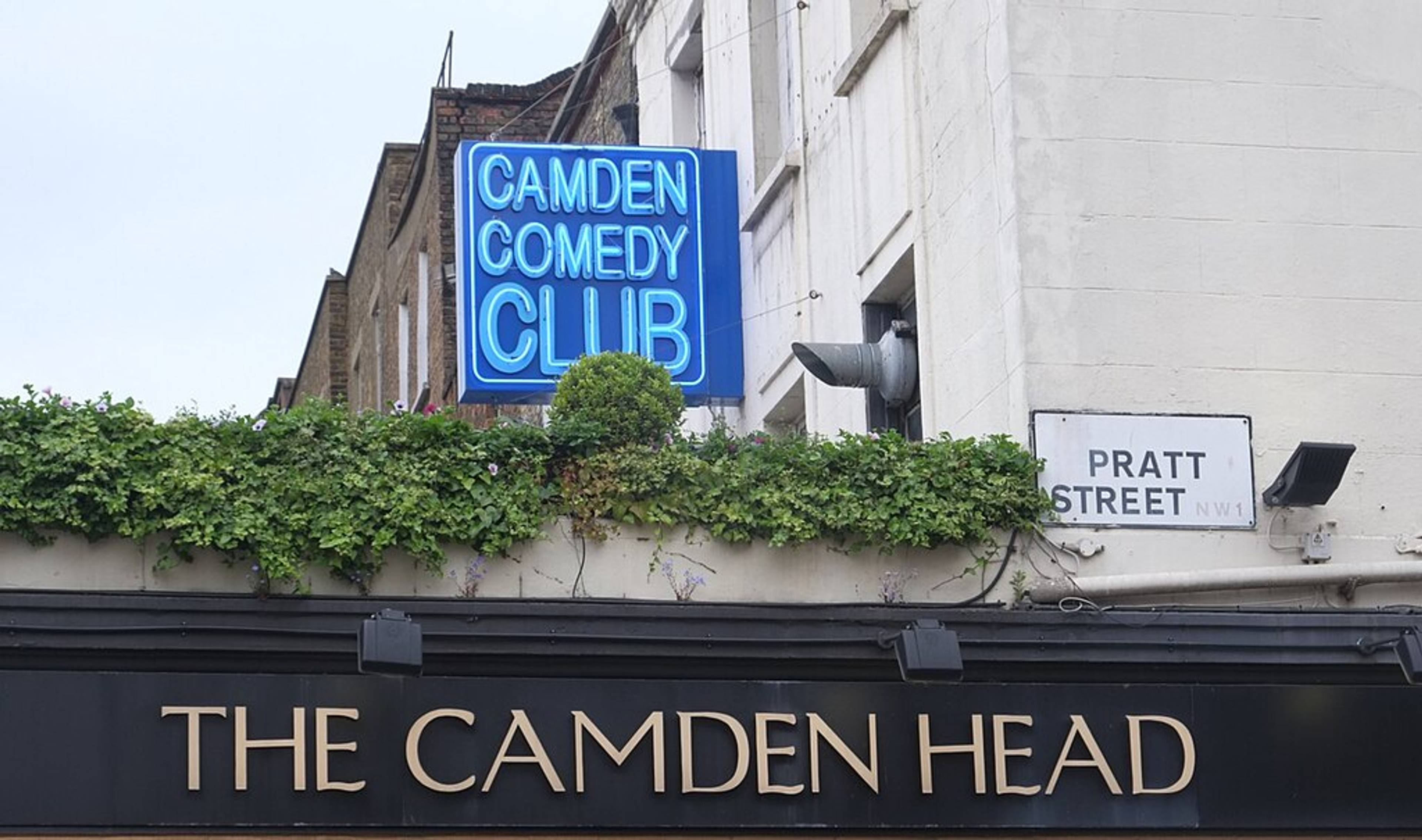Camden comedy club sign