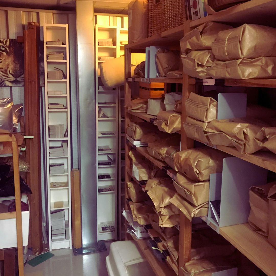 Tea Shirt's business storage unit at HOLD