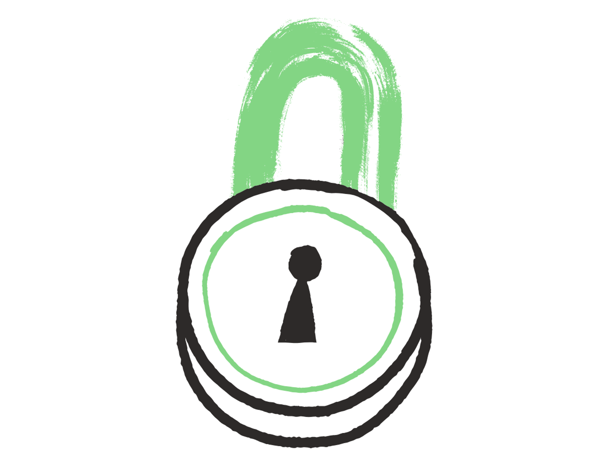 illustration self storage padlock