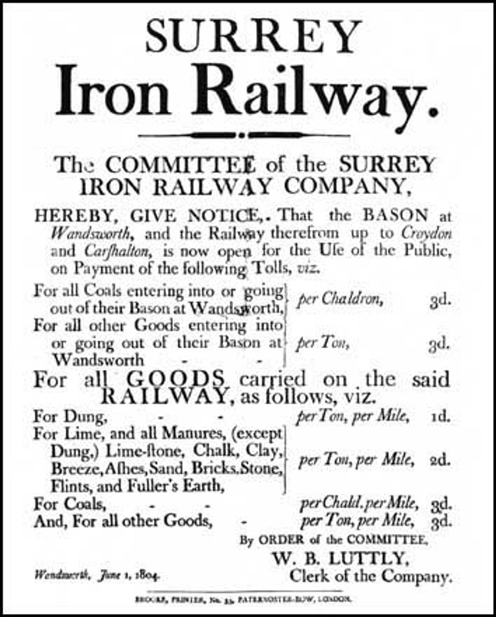 Surrey Iron Railway poster