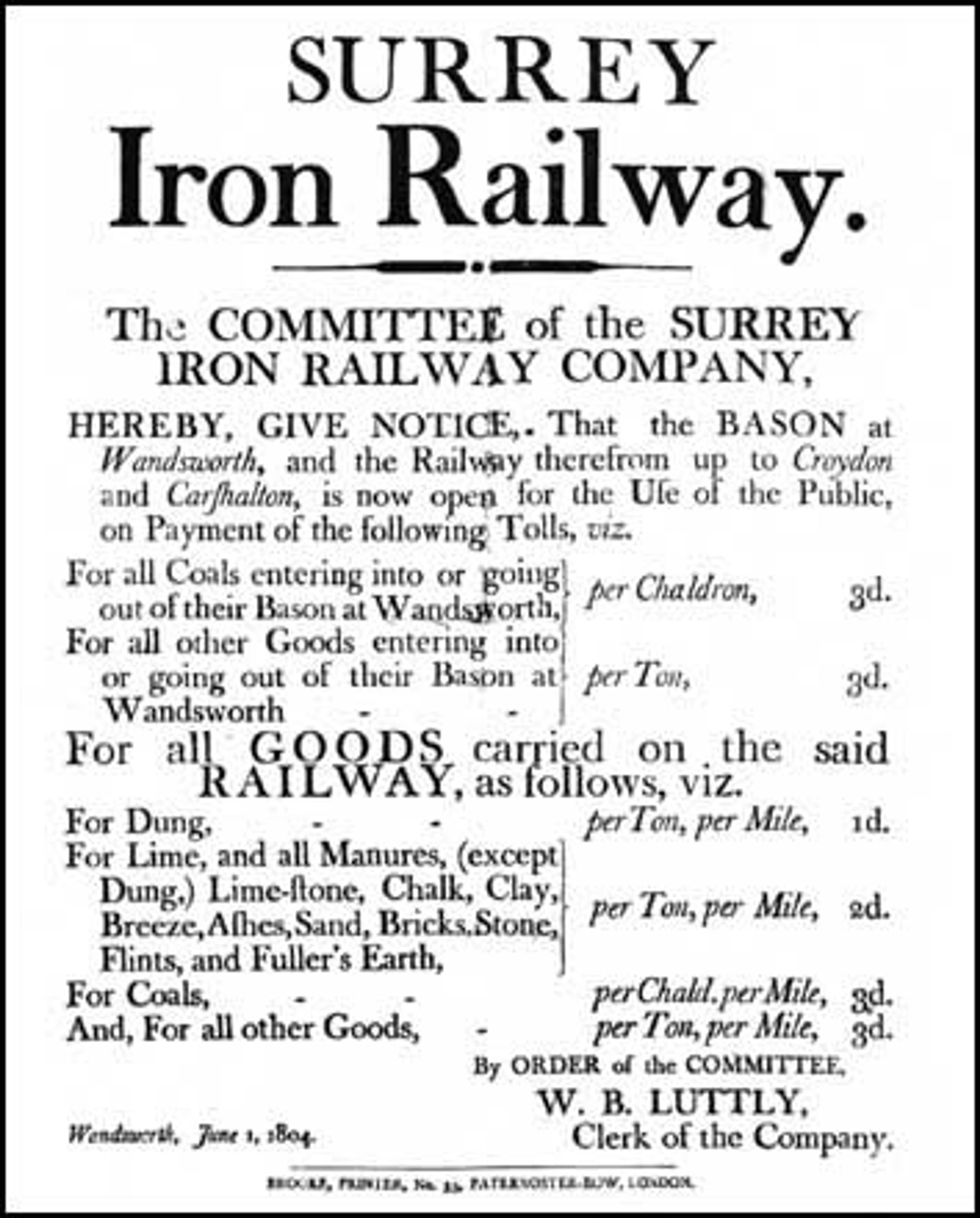 Surrey Iron Railway poster