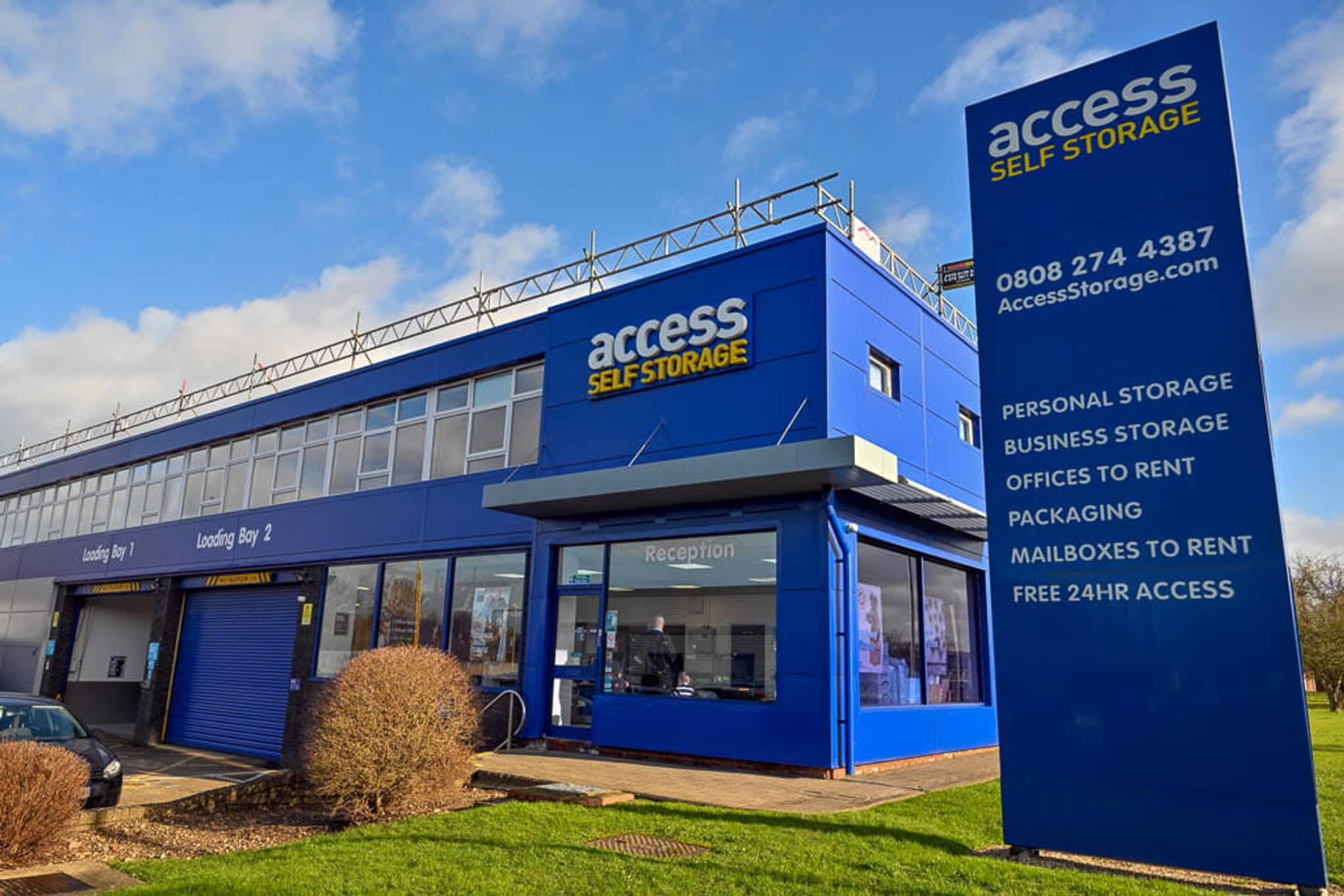 Outdoor view of Access self storage facility