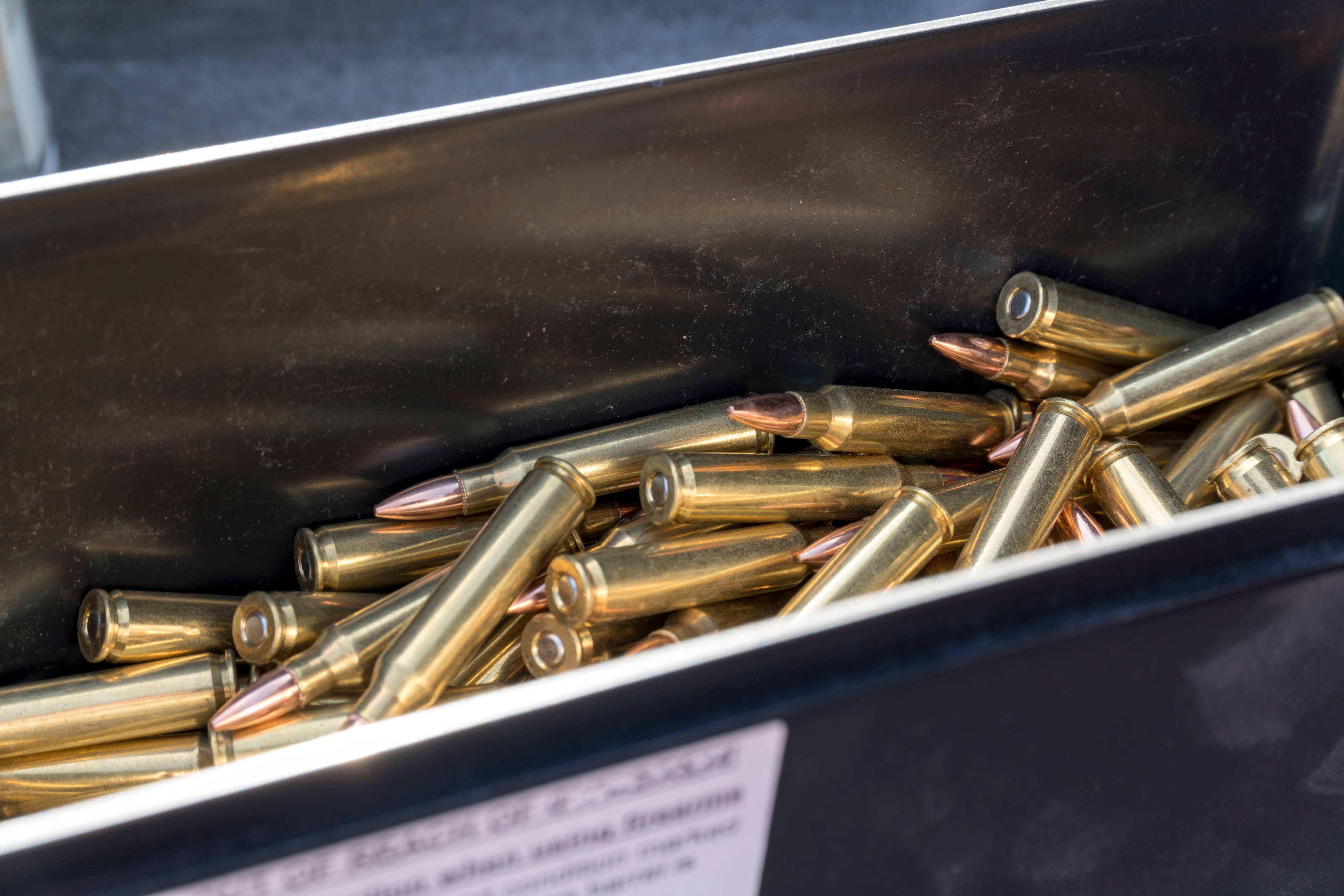 gun ammunition in a box