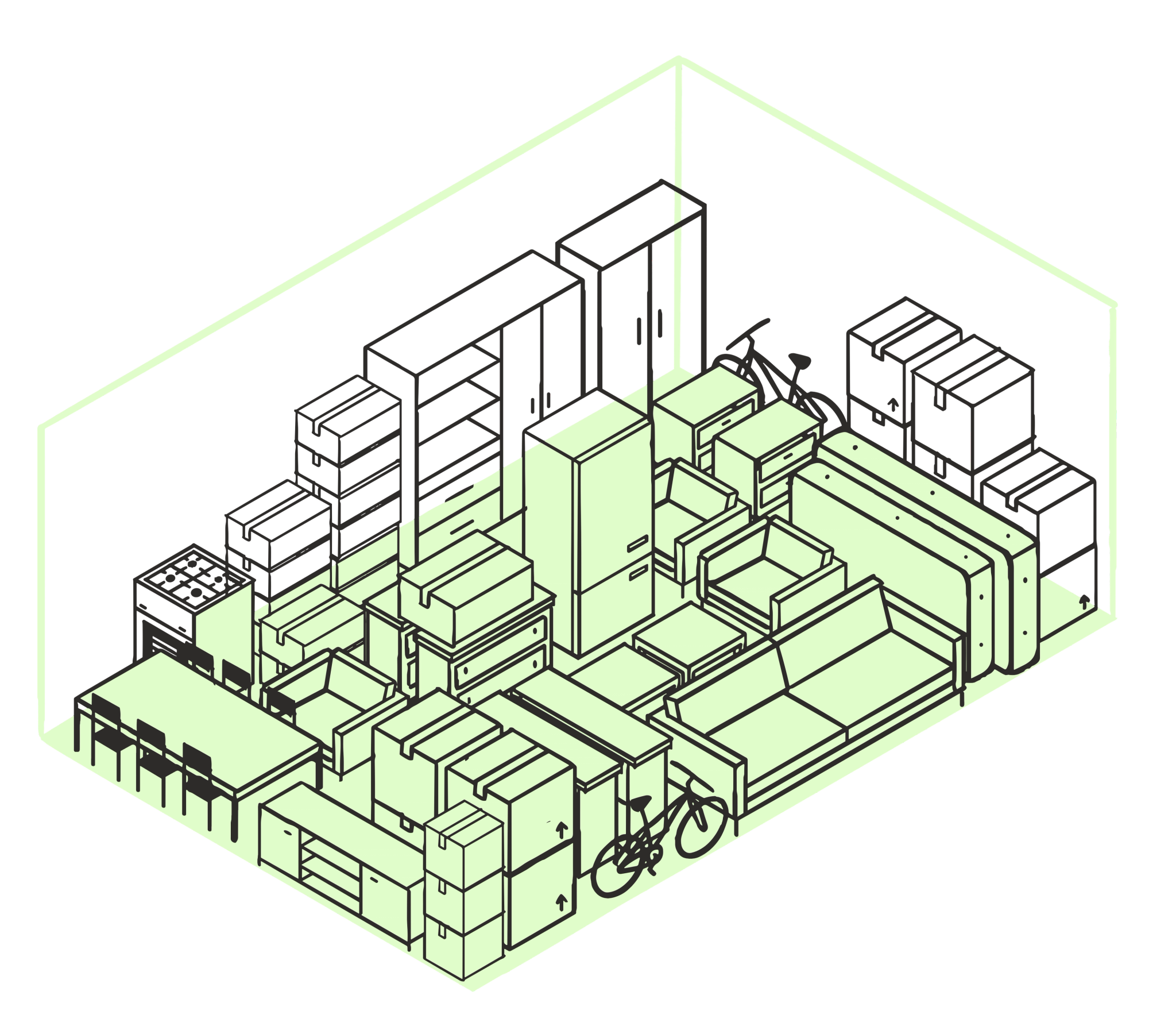 extra extra large HOLD storage unit diagram