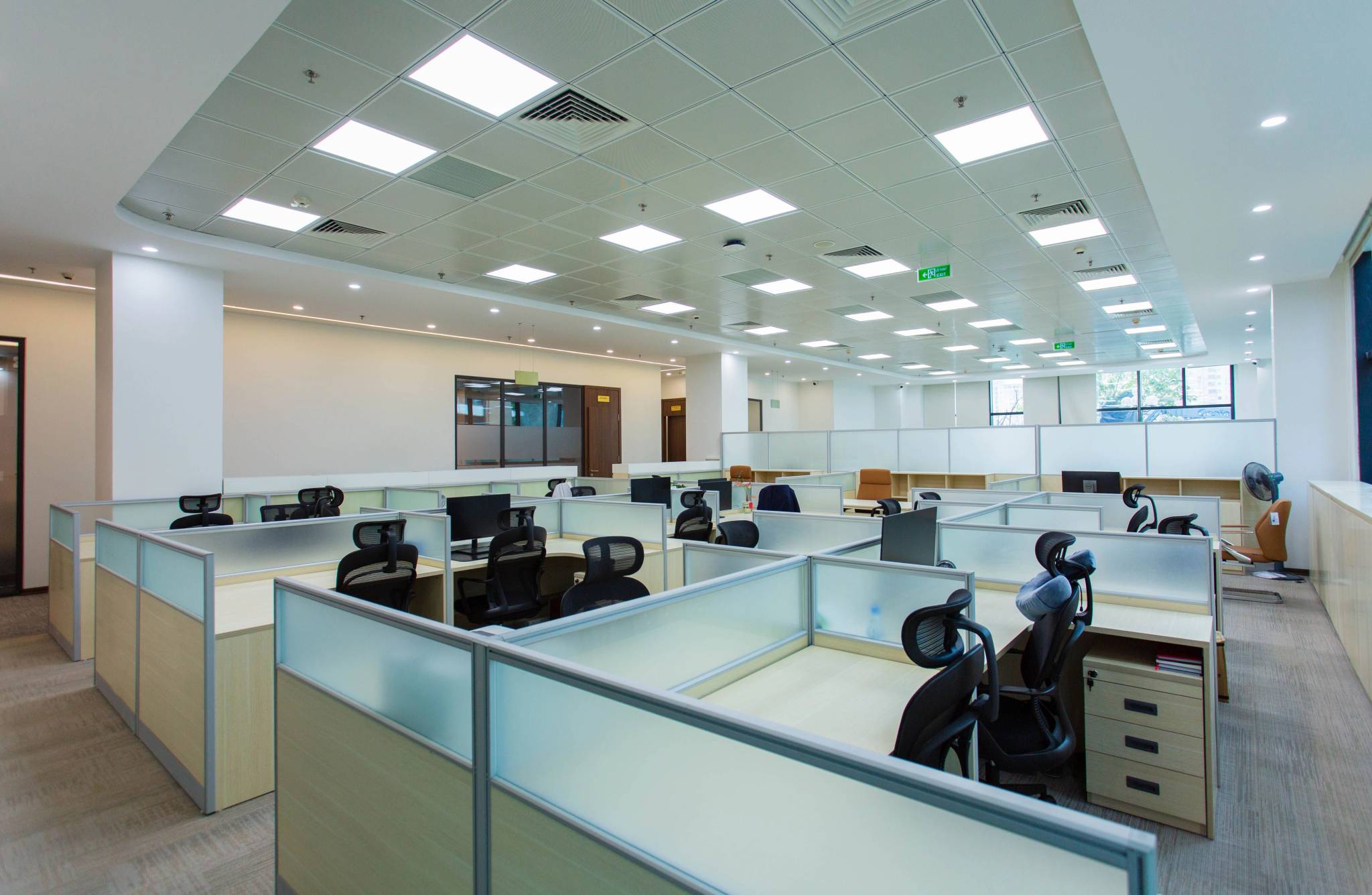 bright clean modern office space in london