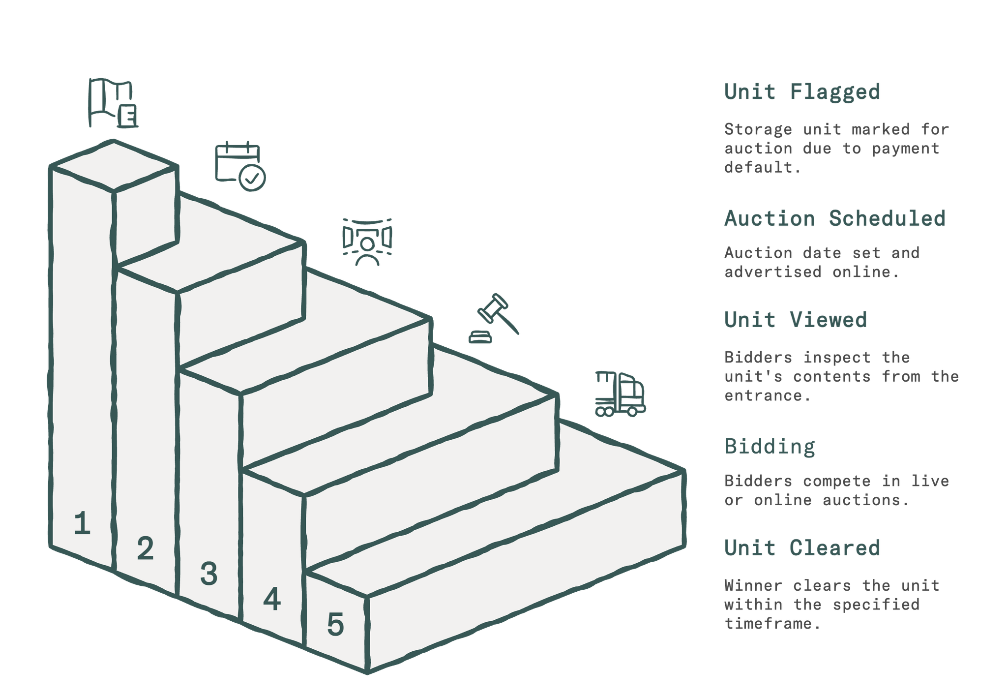 how the storage auction works infographic