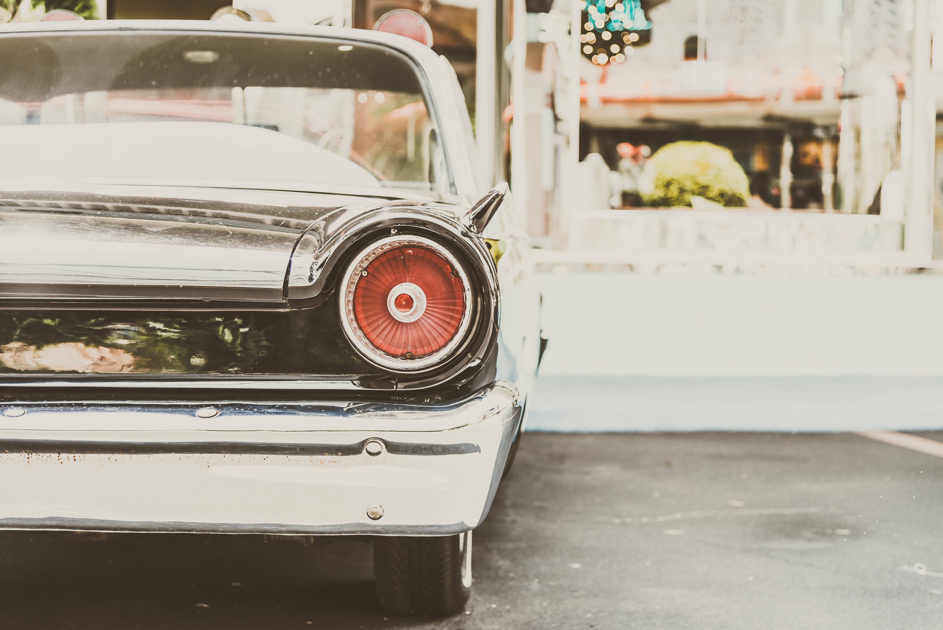 Headlight of a vintage car